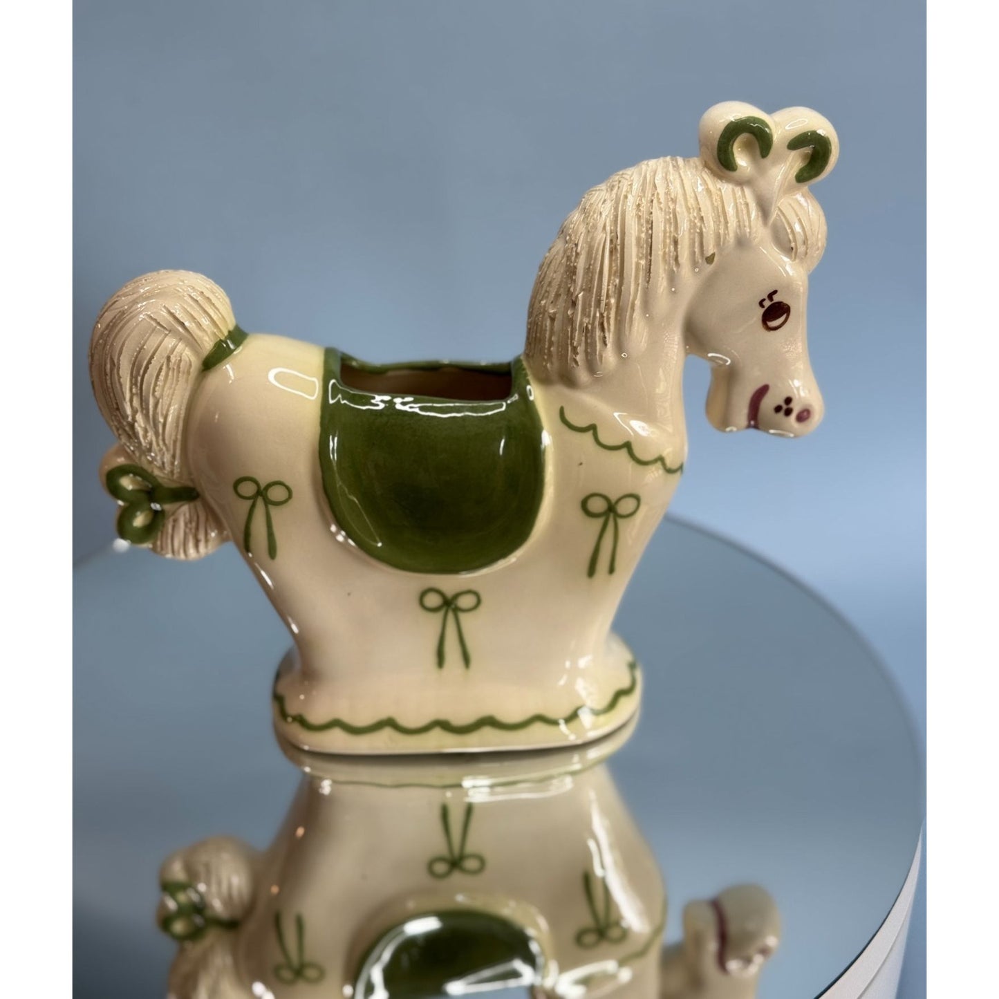 Vintage Hedi Schoop Horse Vase Ceramic 7.5"x8" California Pottery