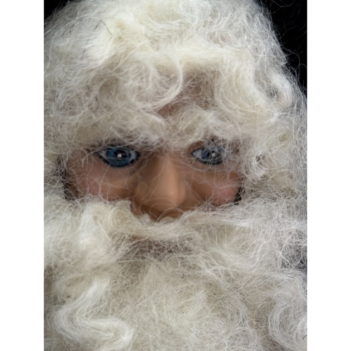 Betty Boedt Folk Art Santa Claus Doll Black Fur Red Coat Handmade 1993 15"
