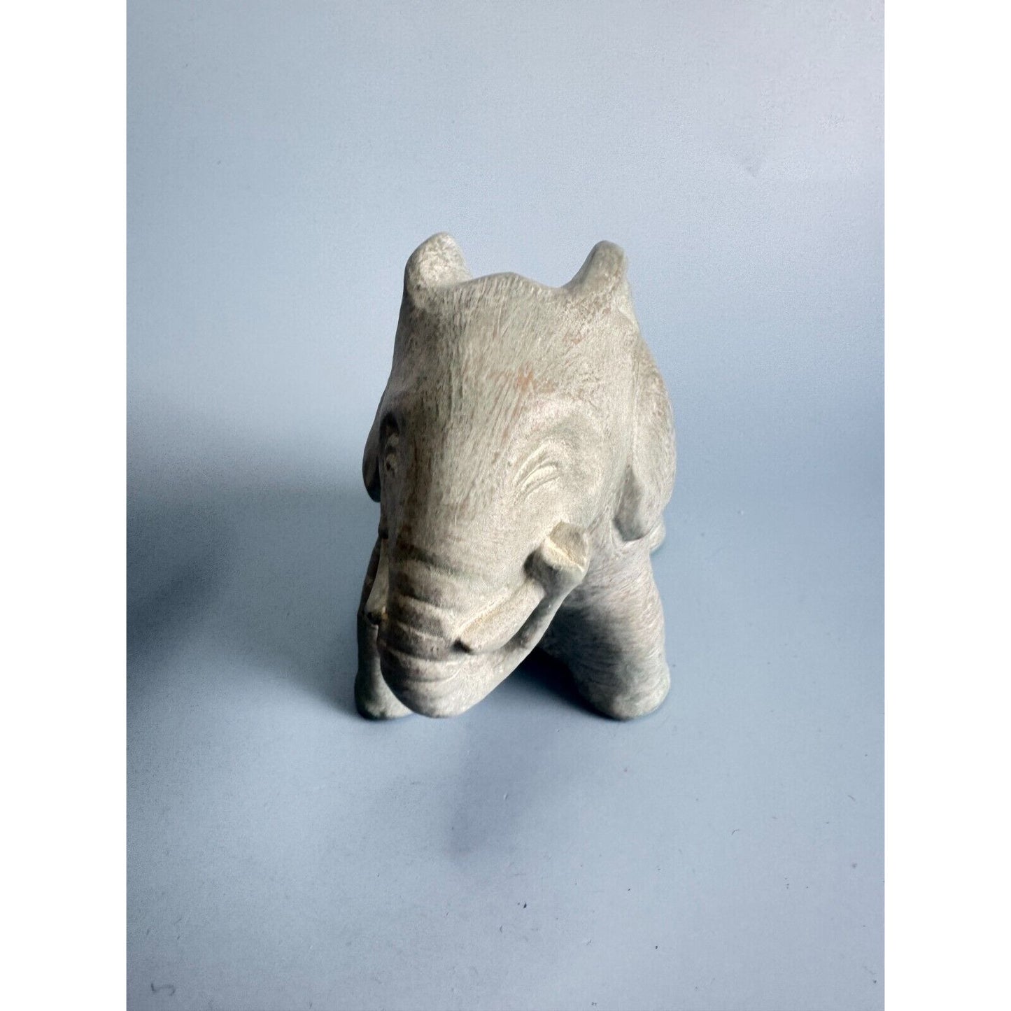 Isabel Bloom Sculpted Concrete Elephant Figurine Signed By Artist 5" X 6" USA Unique Home Decor