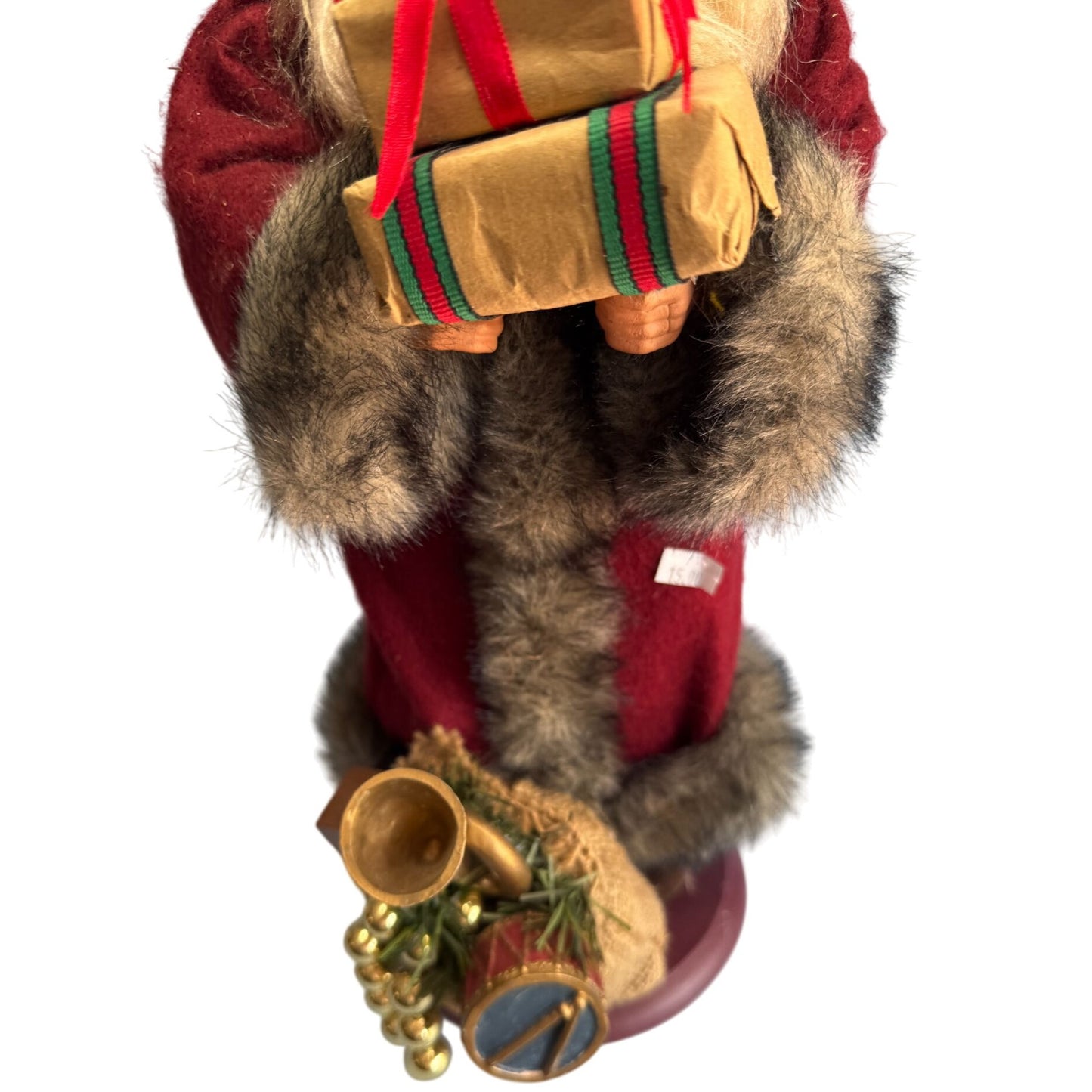 Folk Art Santa Claus Figurine Handcrafted Signed by Artist Cook 2018 17 Inch
