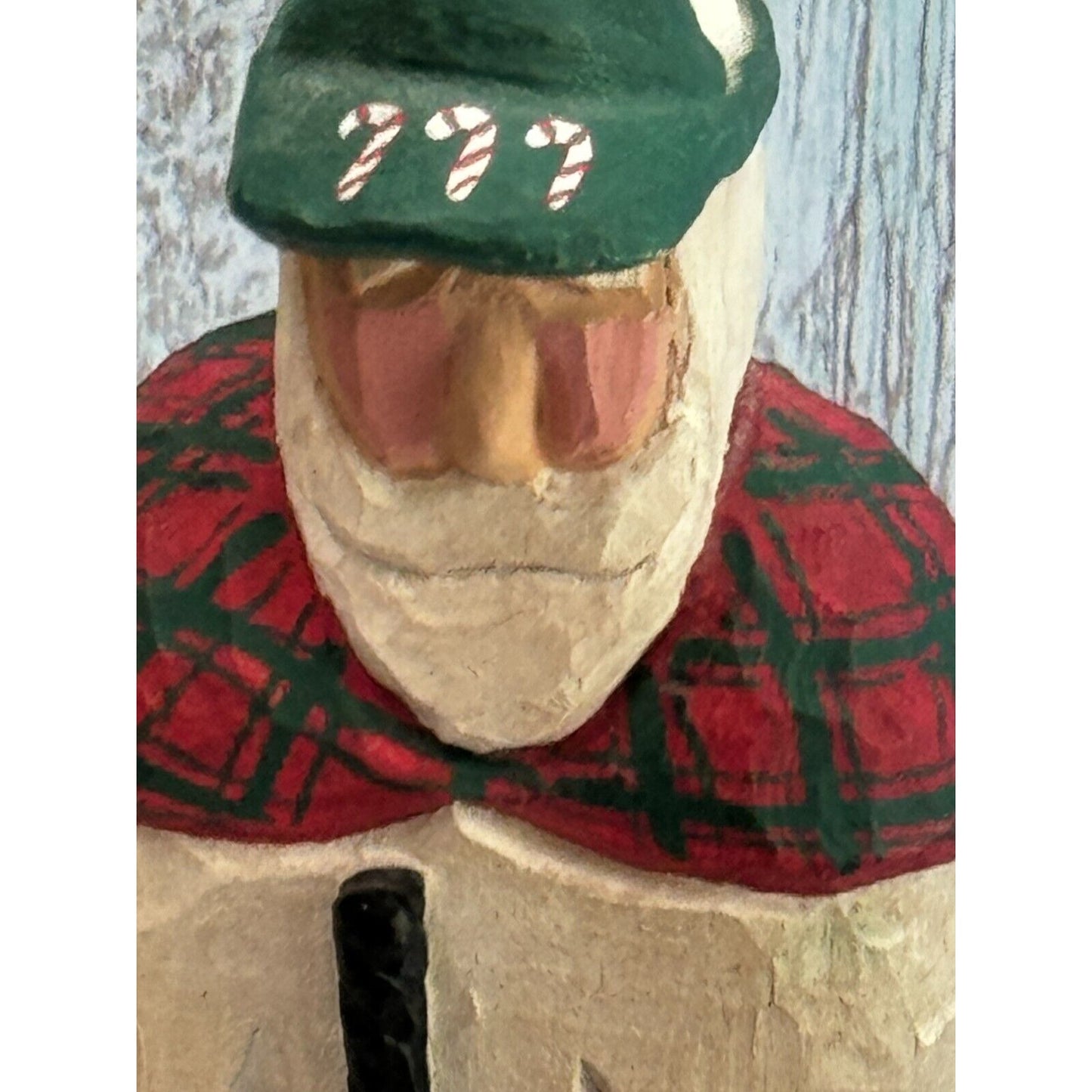 MacDonald Claus 1997 Carved Wood Scottish Golfer Figurine Scotland Signed Artist