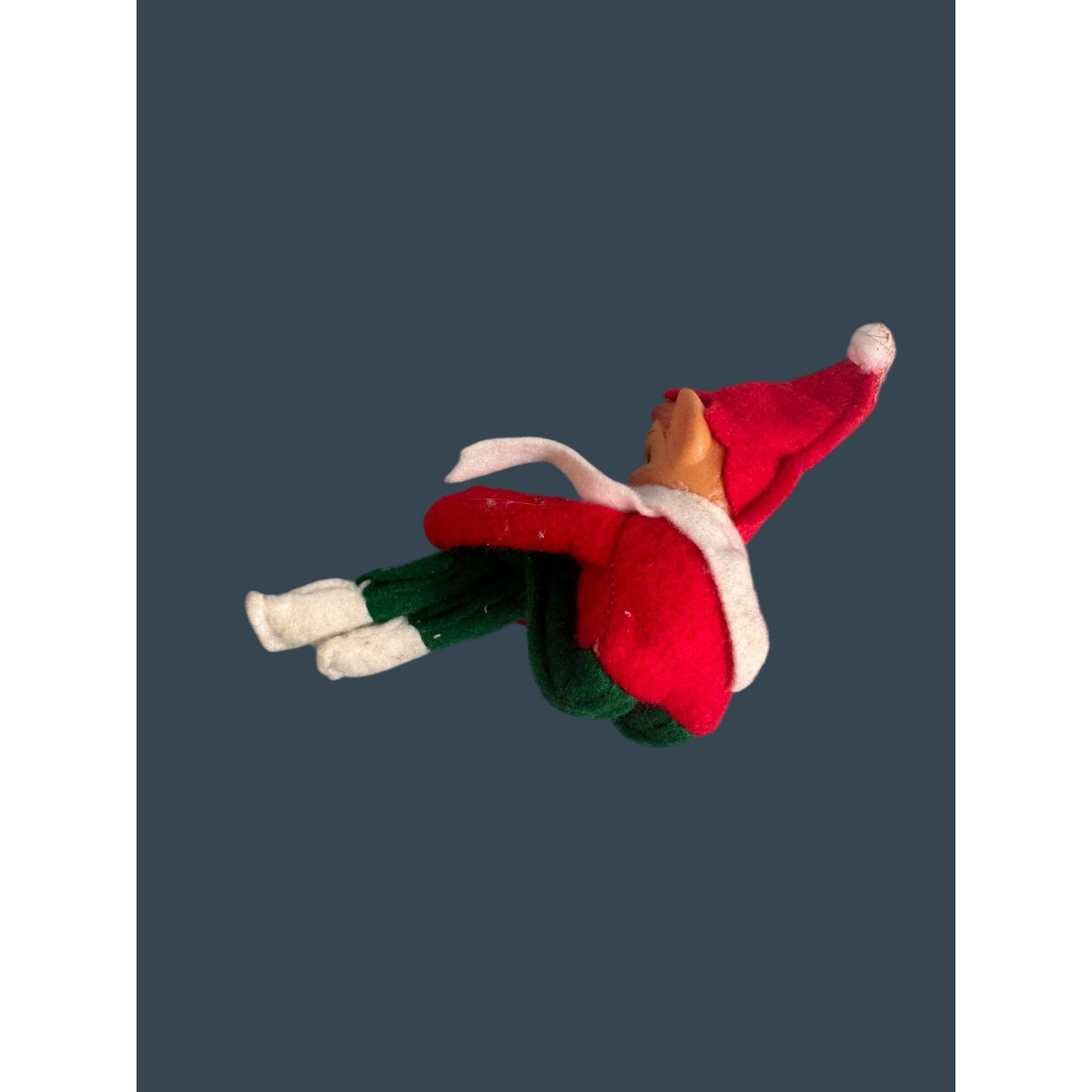 Vintage Midcentury Kneehugger Elf With Rubber Face & Felt Body