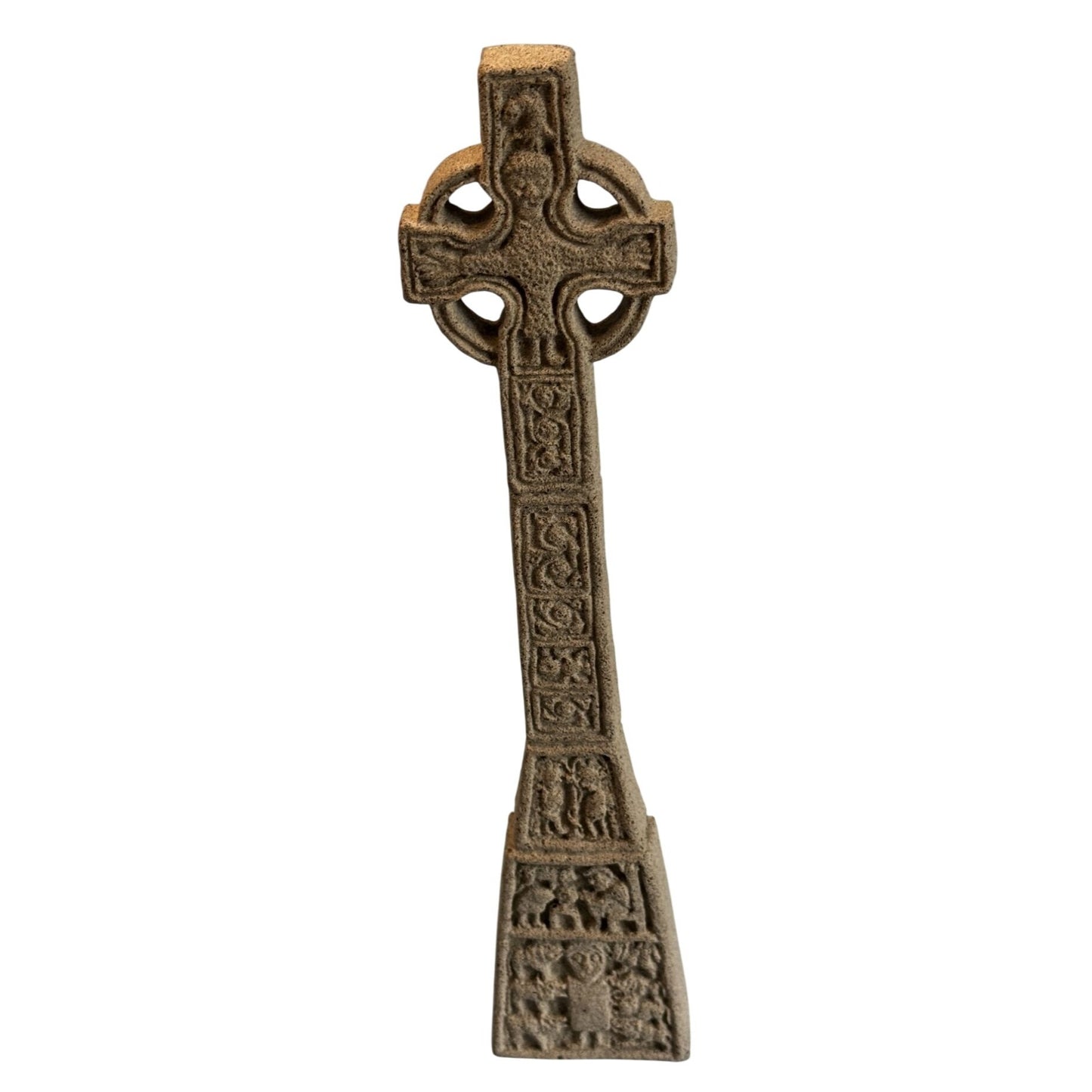 Roe Crafts Ireland Cross Of Monasterboice Celtic High Cross Replica Sandstone 11.5 Inch