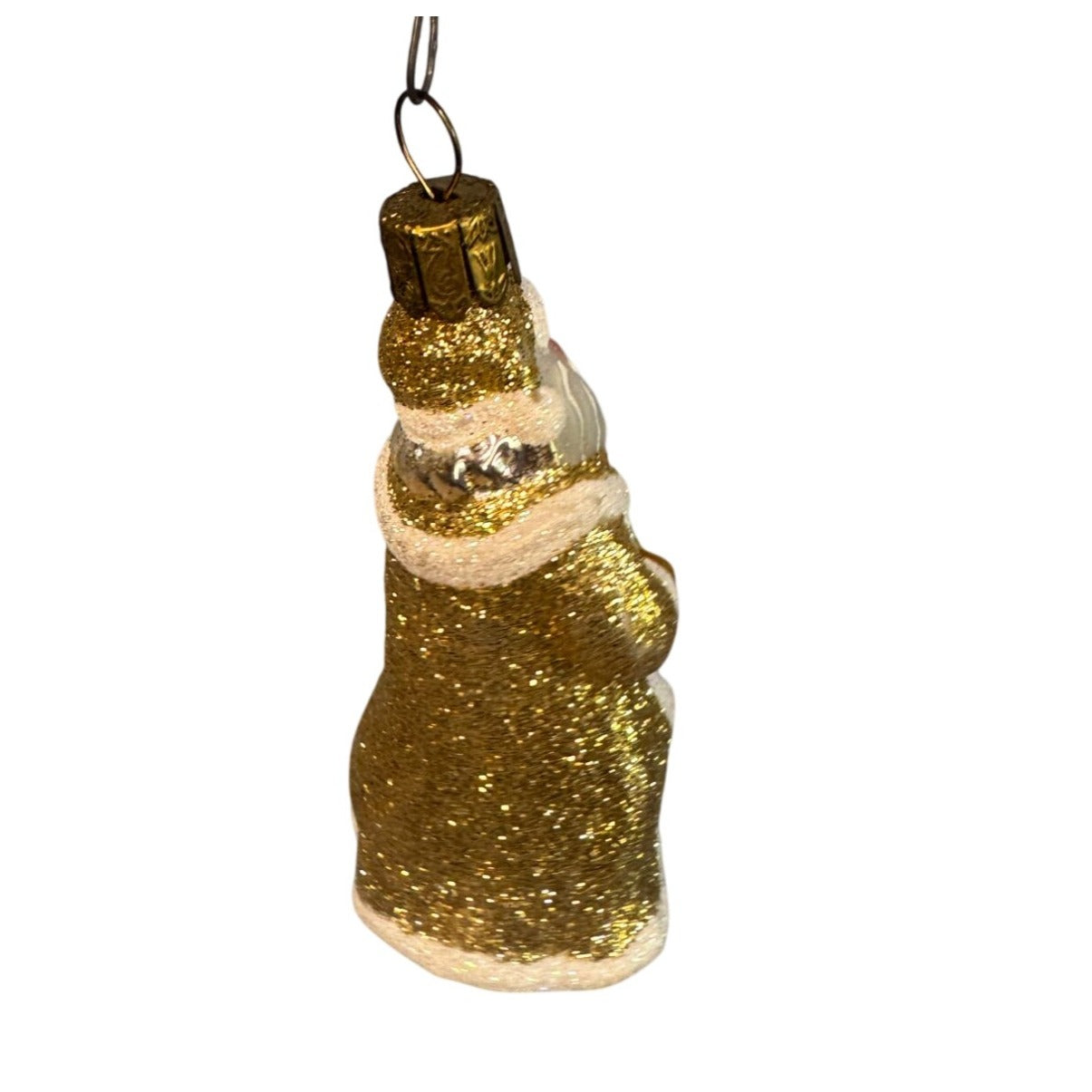 Waterford Holiday Heirlooms Santa Ornaments Set Of 3 Glass 3 1/2 Boxed