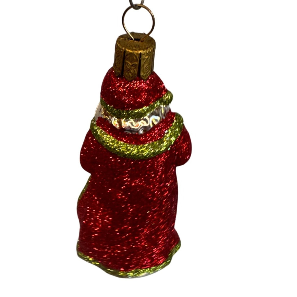 Waterford Holiday Heirlooms Santa Ornaments Set Of 3 Glass 3 1/2 Boxed