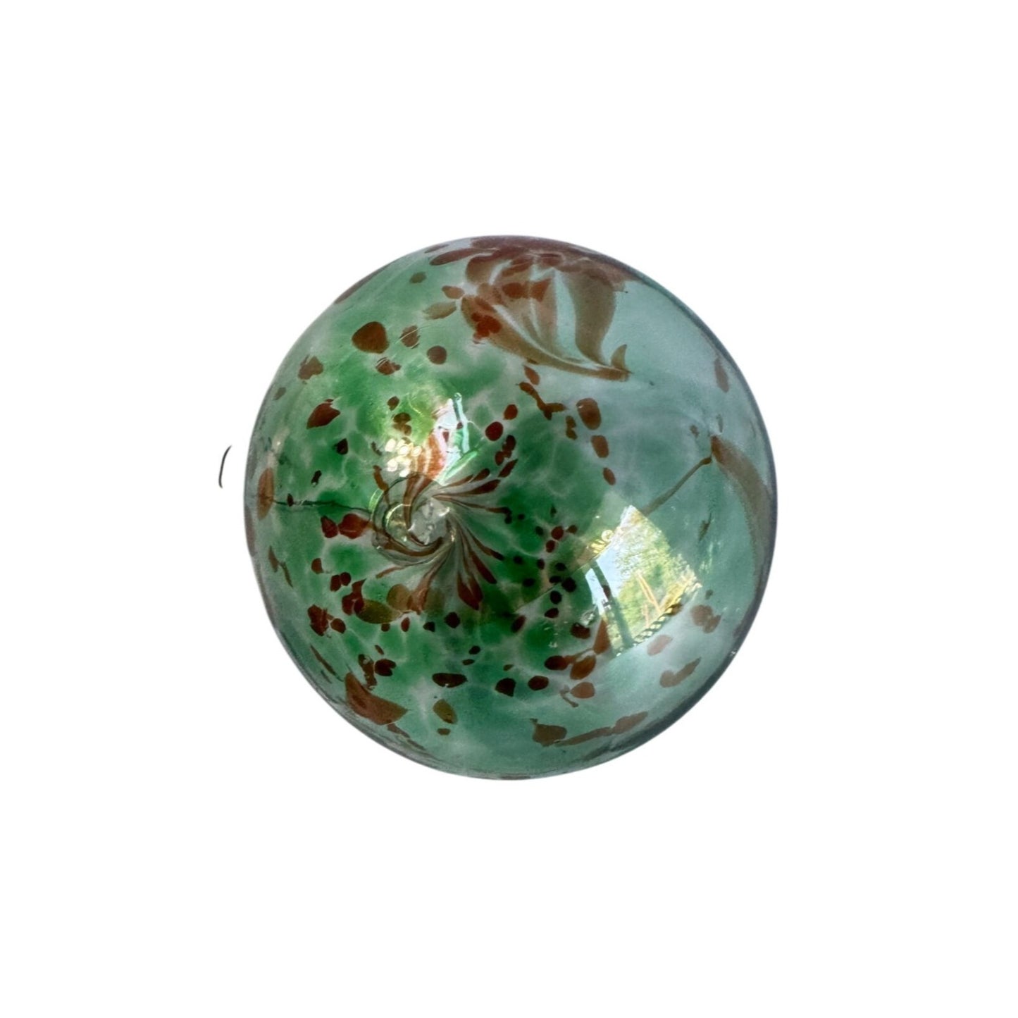Handcrafted Glass Friendship Spirit Ball Ornament 4"