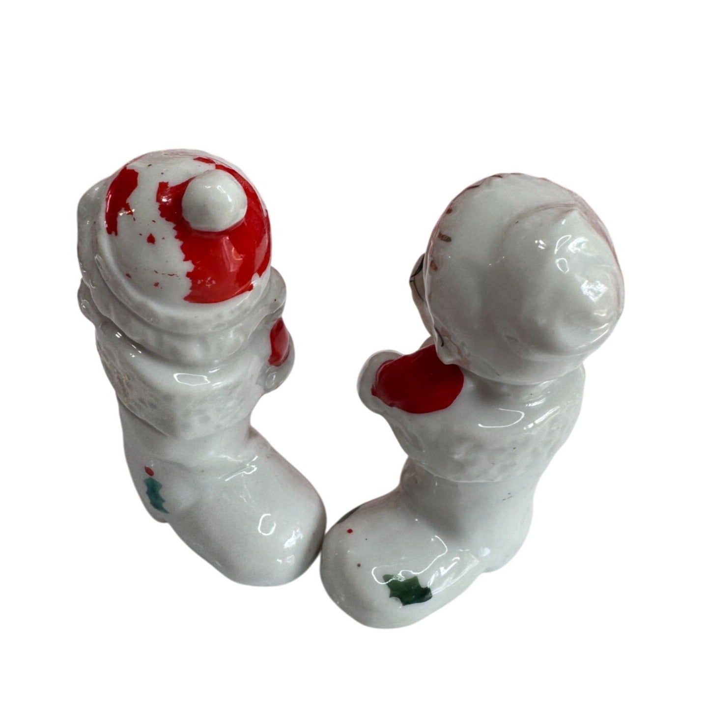 Vintage Japan Santa And Mrs Claus Porcelain Christmas Figurines 3.25"