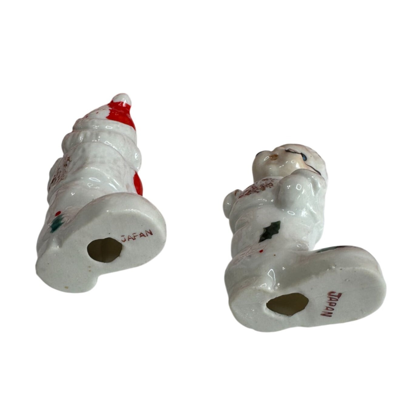Vintage Japan Santa And Mrs Claus Porcelain Christmas Figurines 3.25"