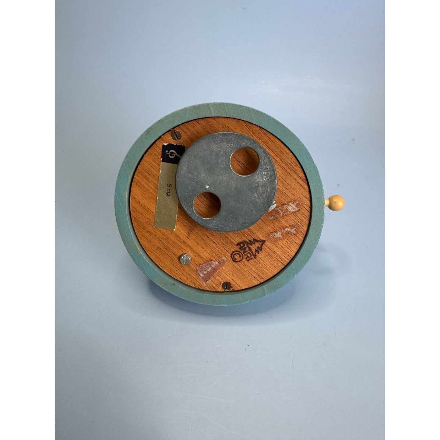 Vintage Anri Boy Dog Tug of War Rotating Wood Music Box "Sing" Italy