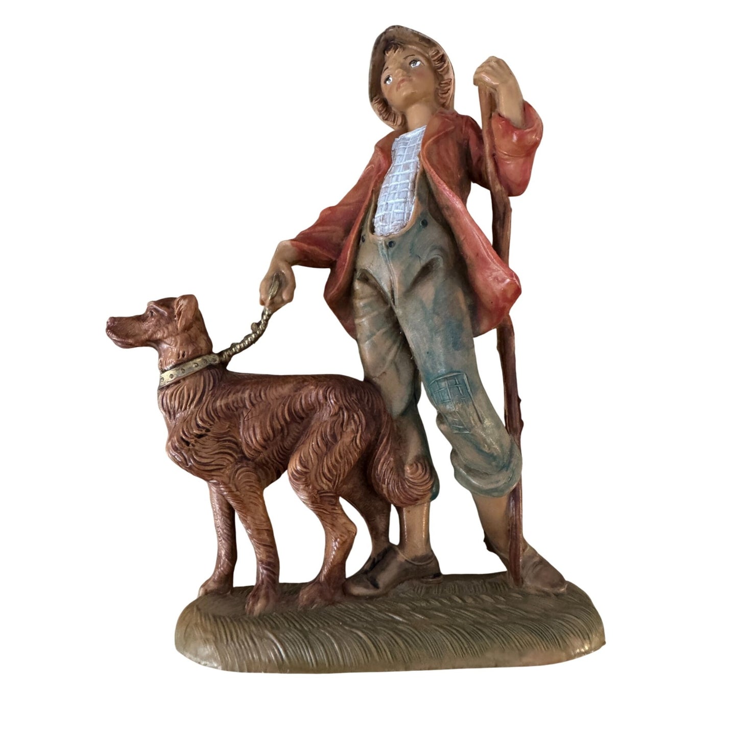 Vintage Fontanini 1983 Zacchariah & Dog Nativity Figurine Depose Italy 5"