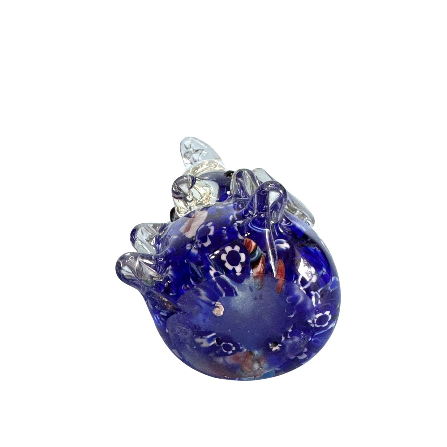 Venetian Millefiori Art Glass Elephant Figurine Paperweight 4.5"