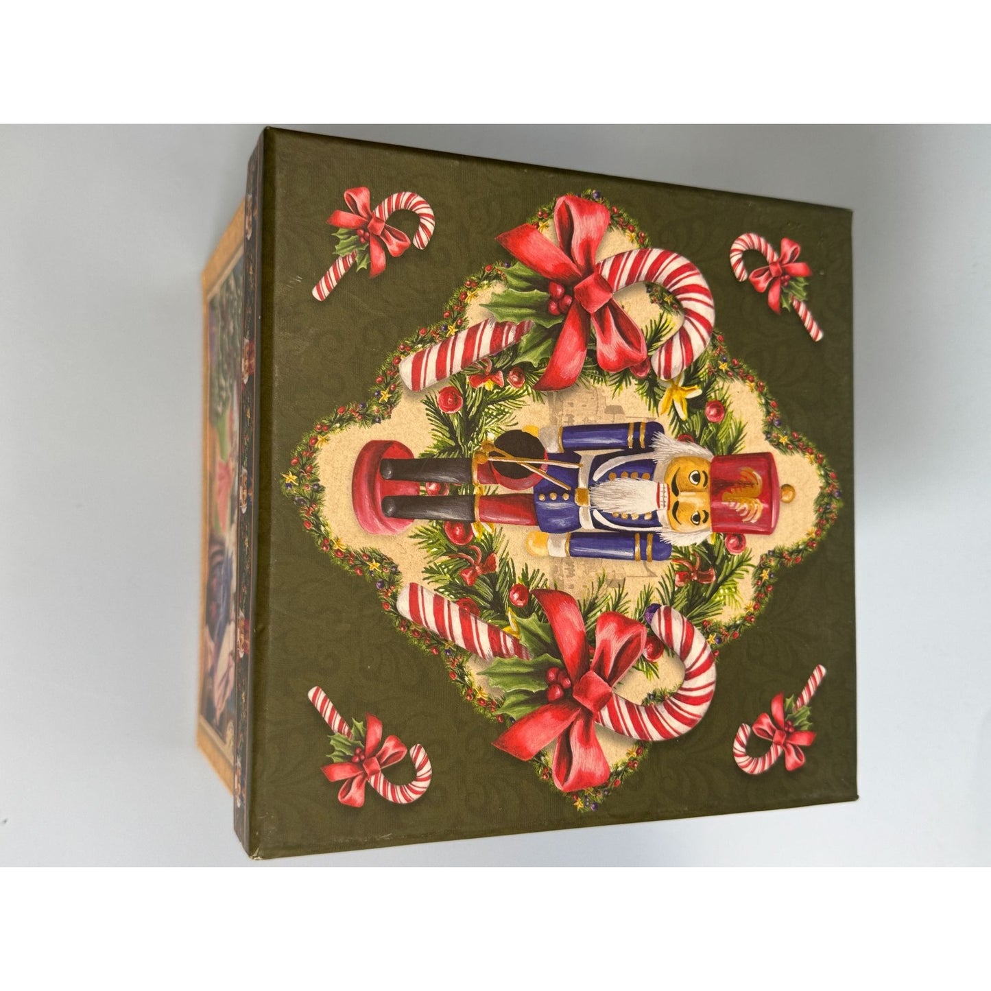 Christmas Nutcracker Nesting Boxes With Nutcracker Design 2-Piece Set Decorative Holiday Storage Or Gift Packaging