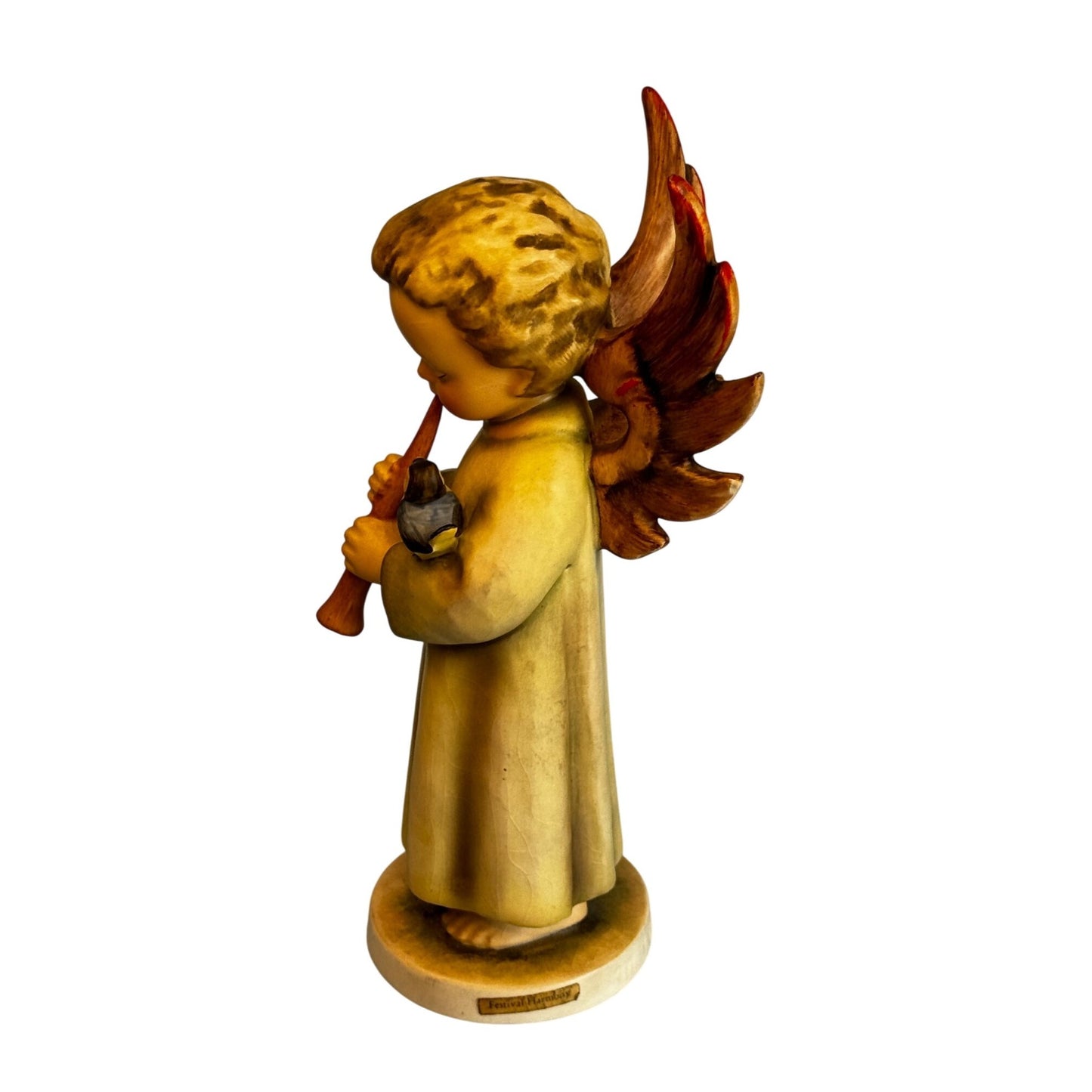 Goebel Hummel Festival Harmony Angel w/Bird Figurine HUM 757 8" West Germany