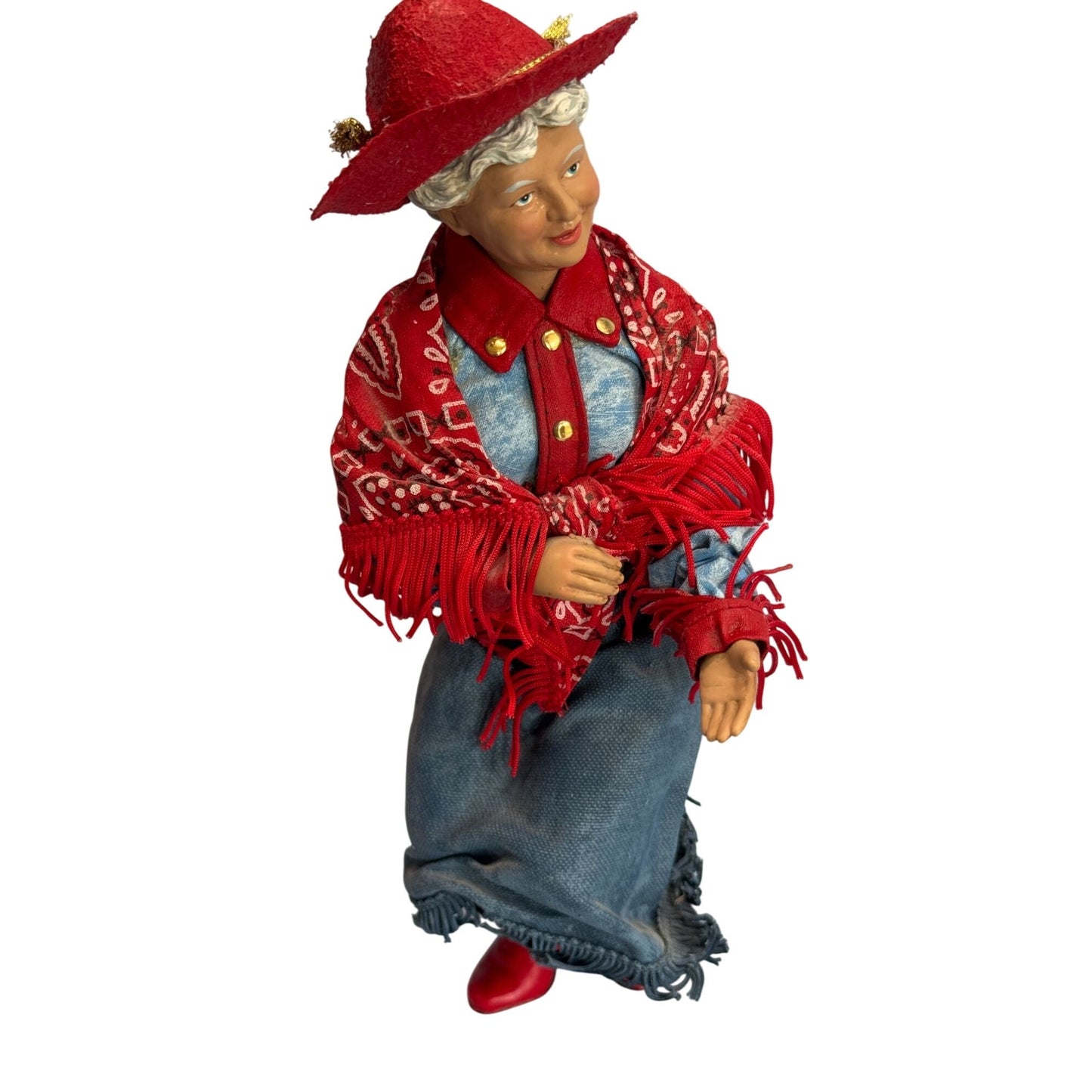 Possible Dreams Clothique Do-Si-Do Cowboy Santa & Mrs. Claus Figurines Dancing