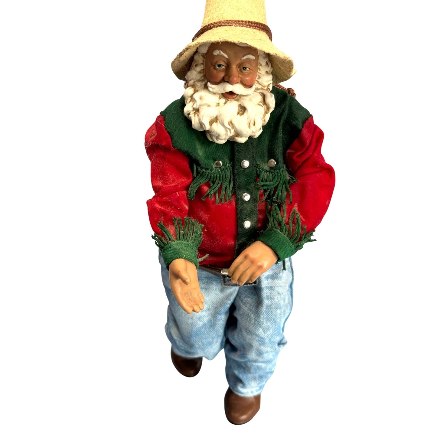Possible Dreams Clothique Do-Si-Do Cowboy Santa & Mrs. Claus Figurines Dancing