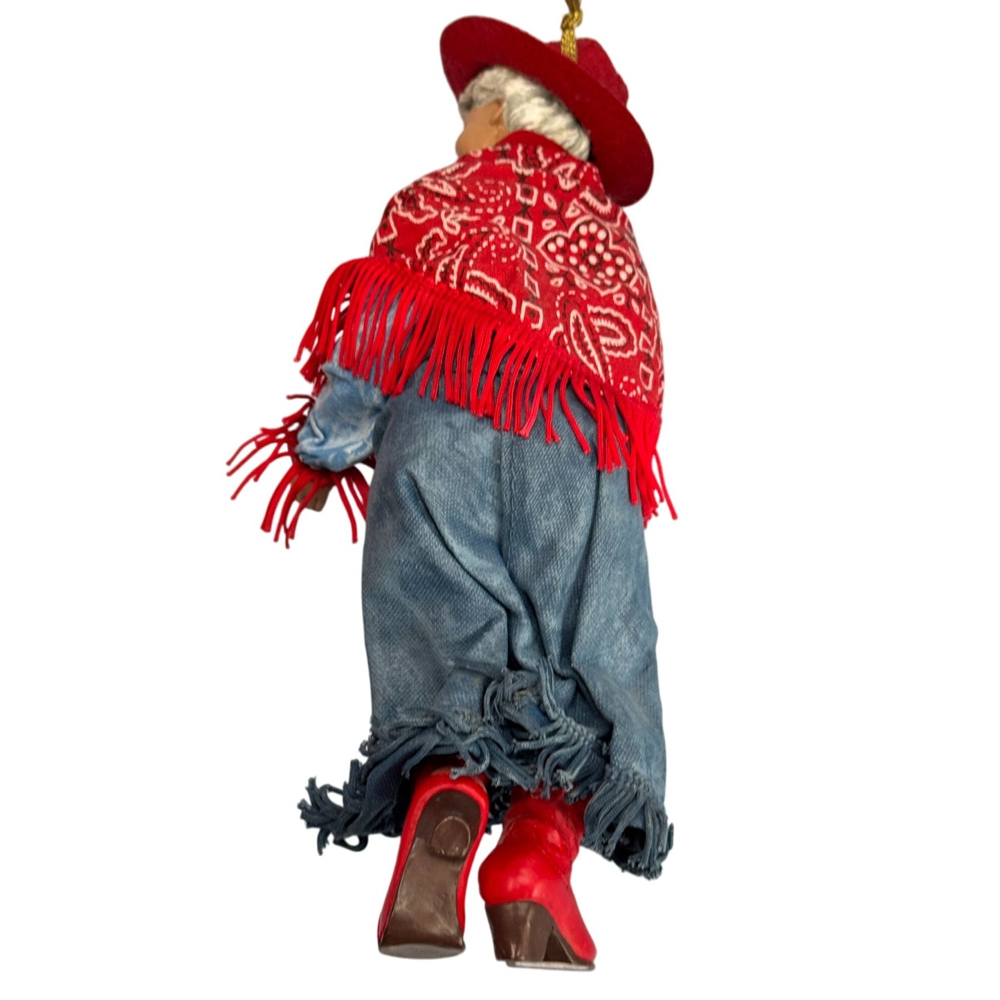 Possible Dreams Clothique Do-Si-Do Cowboy Santa & Mrs. Claus Figurines Dancing