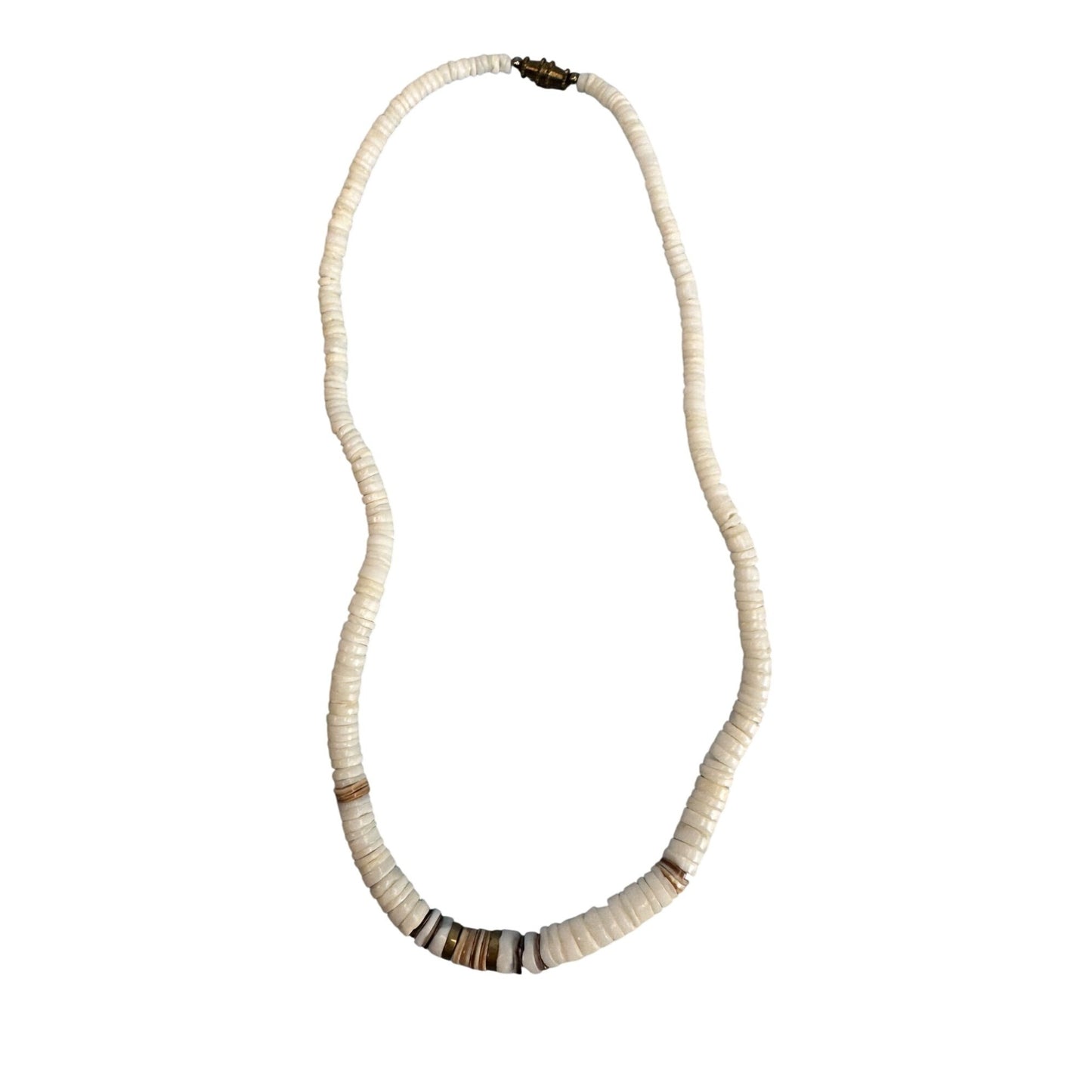 Vintage Puka / Heshi Choker Necklace Barrel Clasp 16"