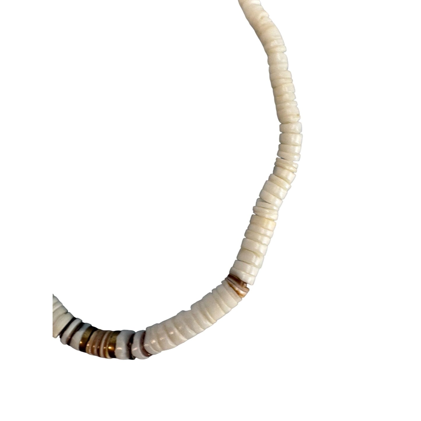 Vintage Puka / Heshi Choker Necklace Barrel Clasp 16"