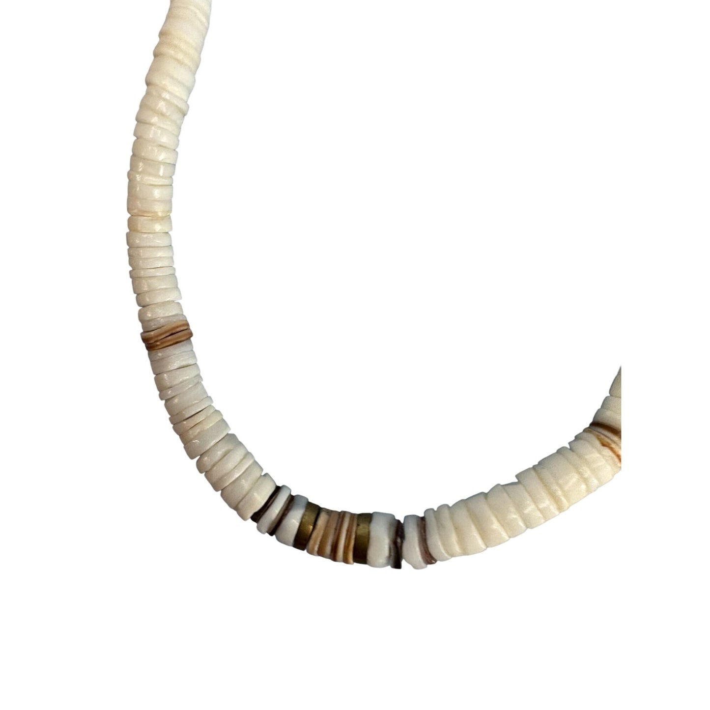 Vintage Puka / Heshi Choker Necklace Barrel Clasp 16"