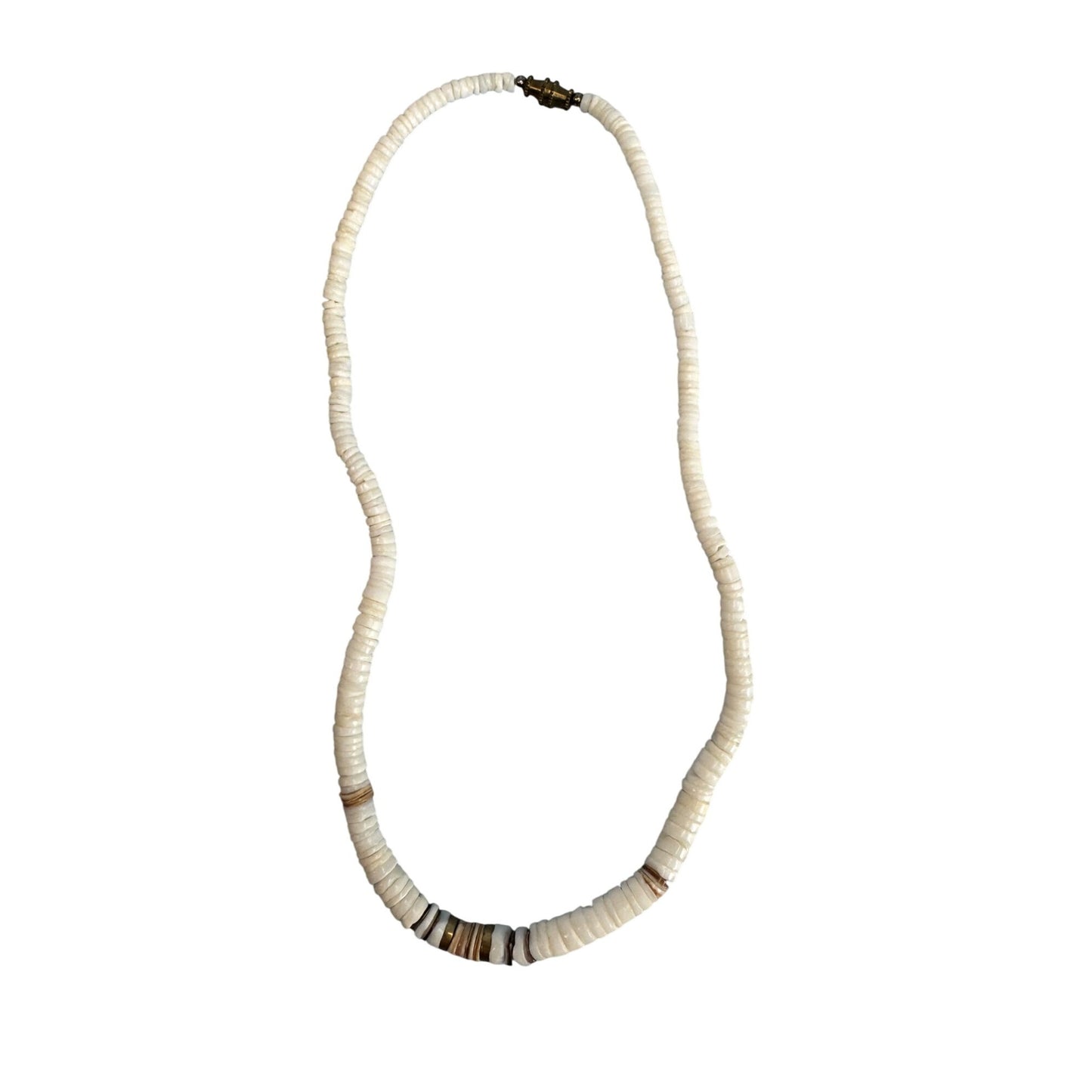 Vintage Puka / Heshi Choker Necklace Barrel Clasp 16"