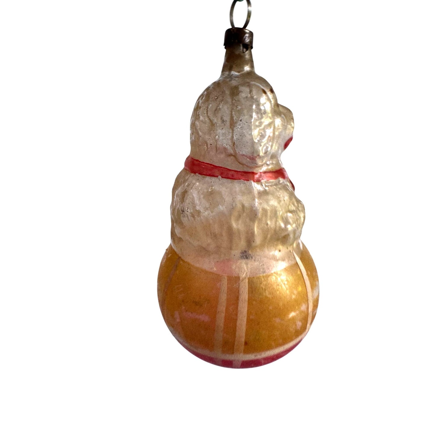 Antique Blown Glass Dog In Ball Ornament German Rare 3 1/2"