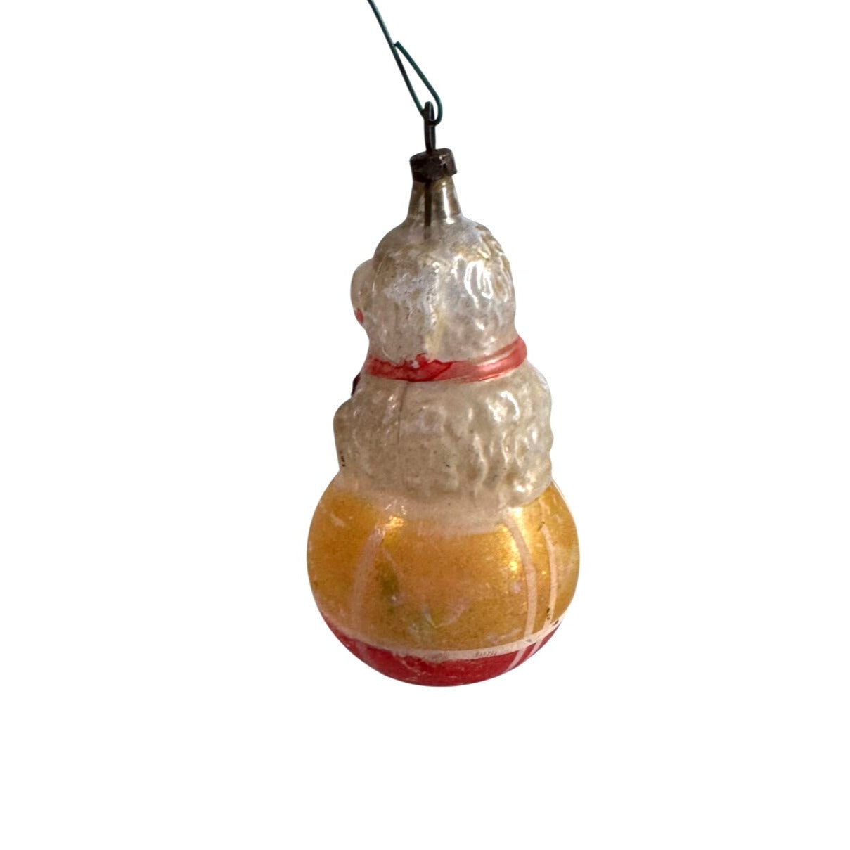 Antique Blown Glass Dog In Ball Ornament German Rare 3 1/2"