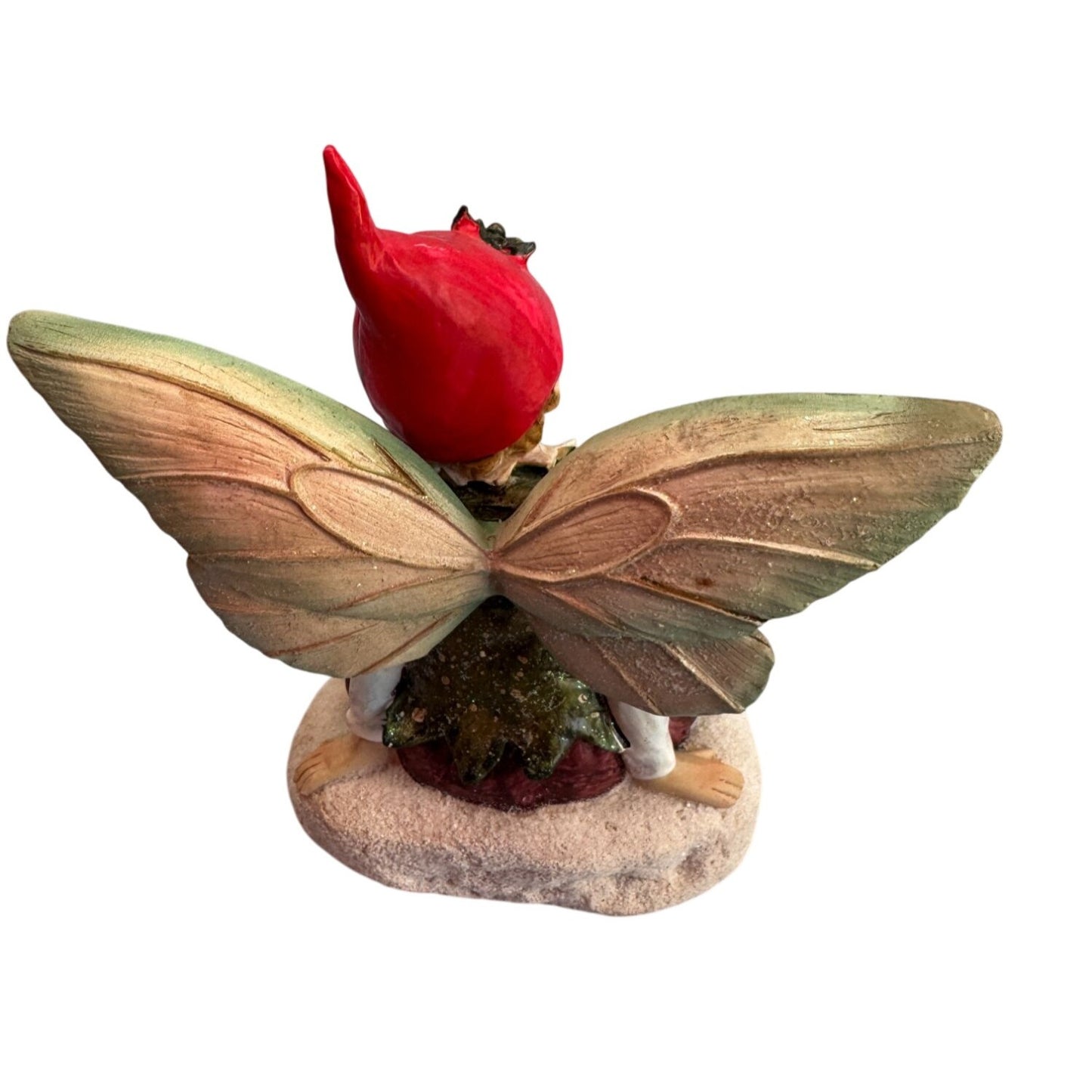 Mark Roberts Resin Fairy Elf Statue Holiday Figurine Wings Holly non-posable 8"