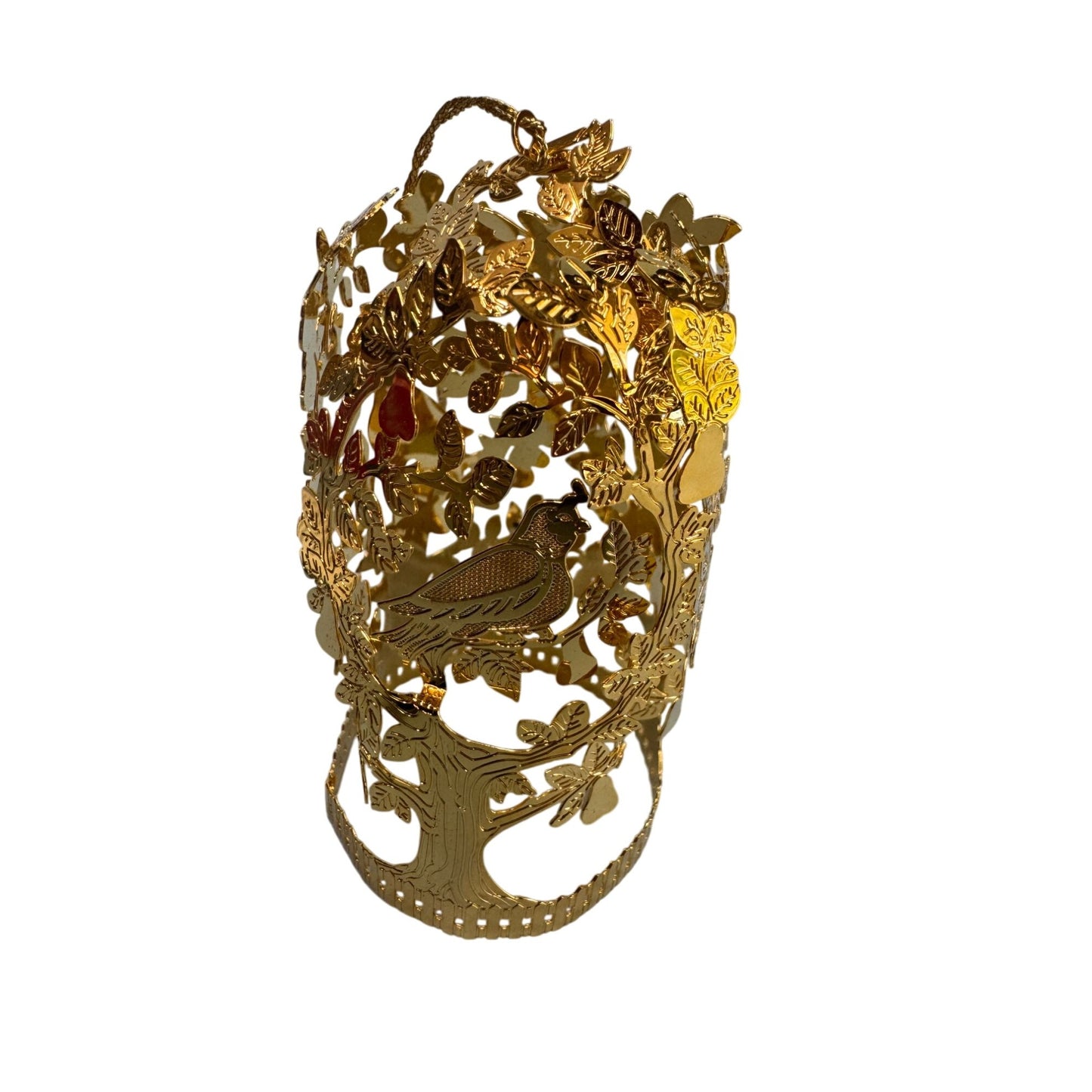 Reed & Barton Christmas Ornaments Gold Plated Filigree Collectibles Set Of 4