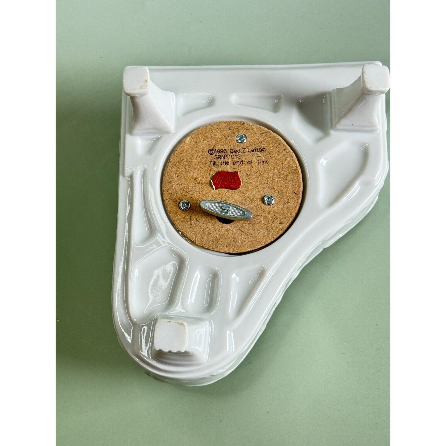 Vintage Lefton Porcelain Piano Music Box "Till the End of Time". 1996
