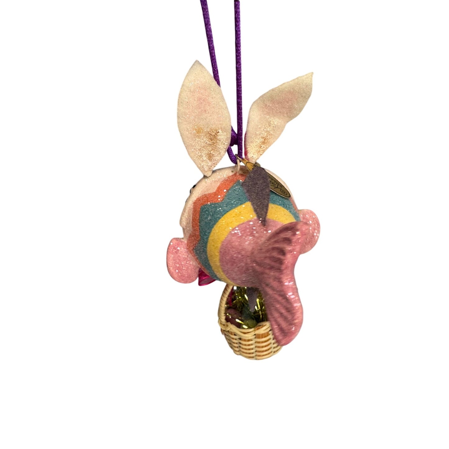 Kathrines Collection Fish Ornament Multicolor Paper-Mache 4 Inch Hanging