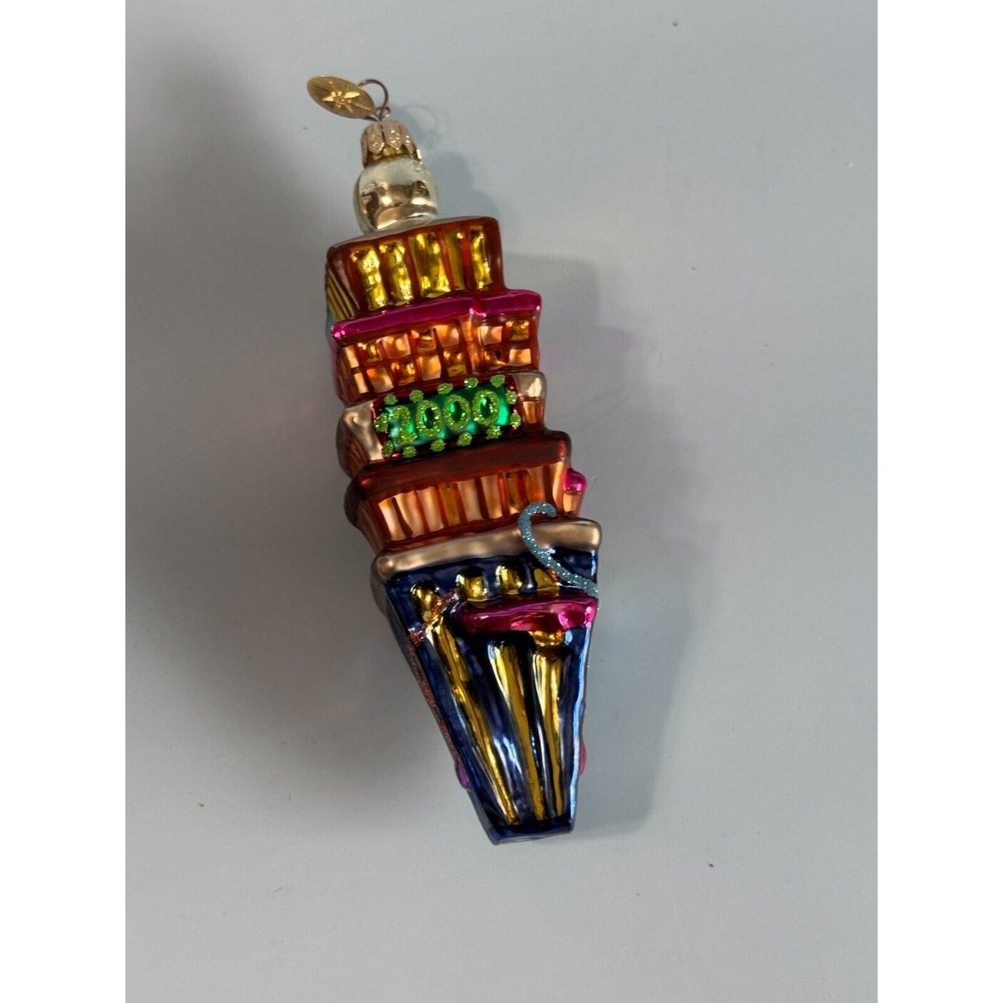 Christopher Radko Times Square New Years Eve Ornament 2000 6" Hand-Painted Glass Collectible