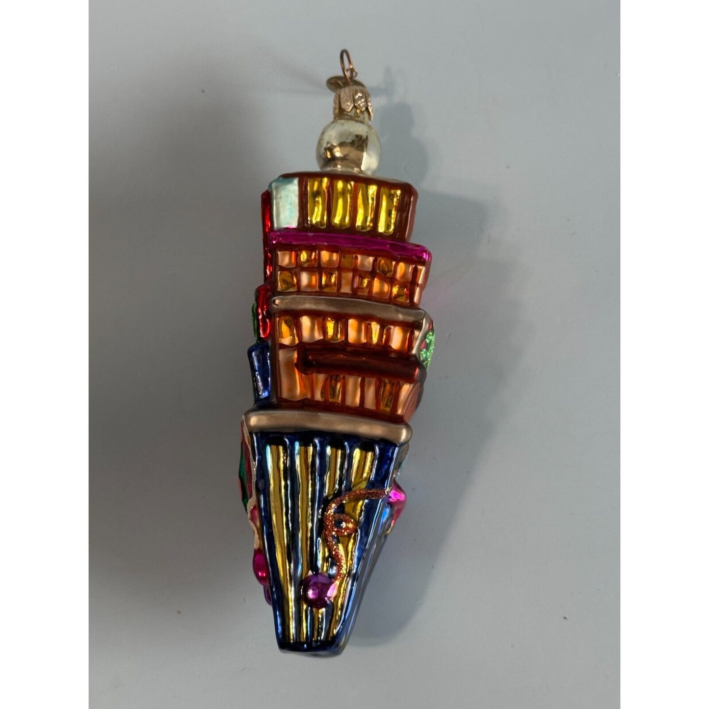 Christopher Radko Times Square New Years Eve Ornament 2000 6" Hand-Painted Glass Collectible