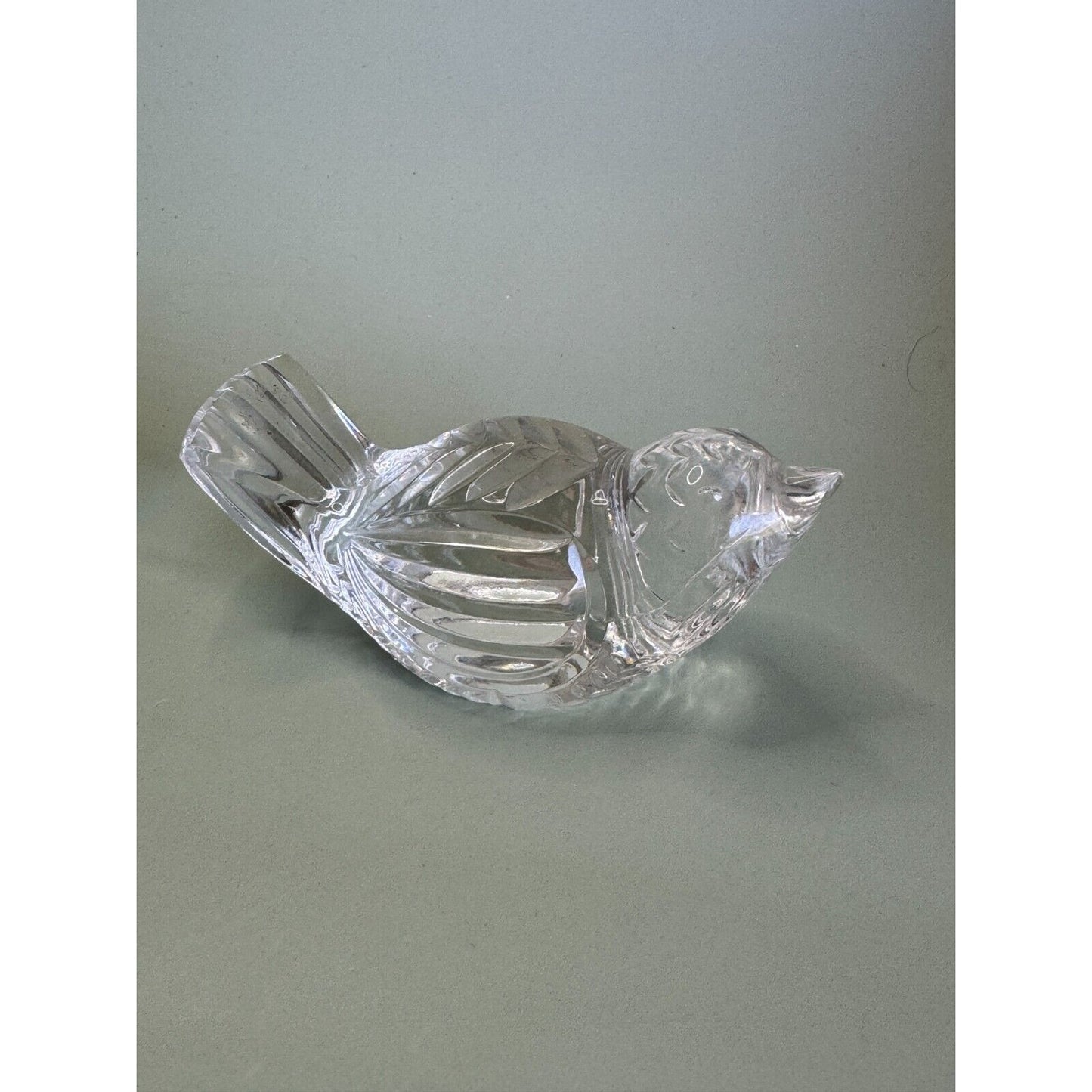 Vintage Waterford Crystal Sparrow Bird Paperweight Figurine by Miroslav Havel
