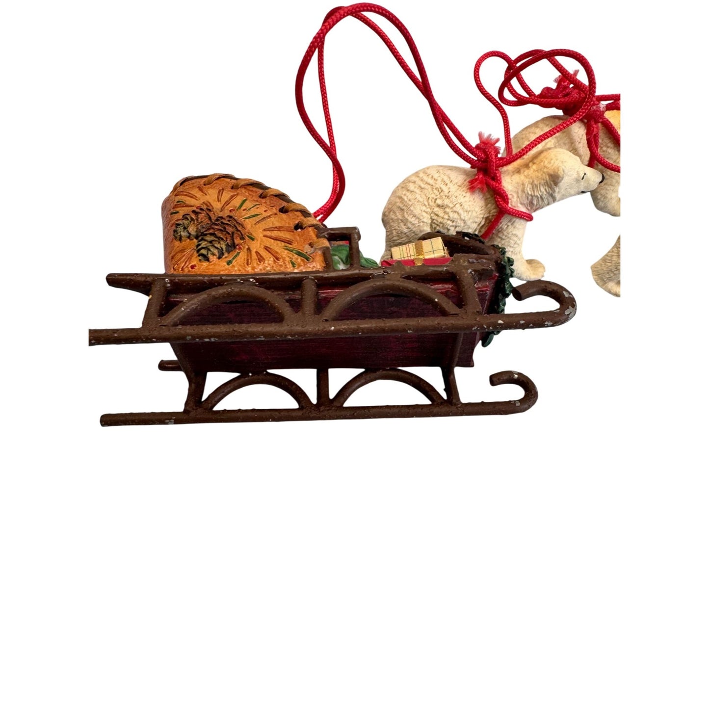 Wizard Santa Sleigh With Kids and Polar Bears Figurine 12" Display
