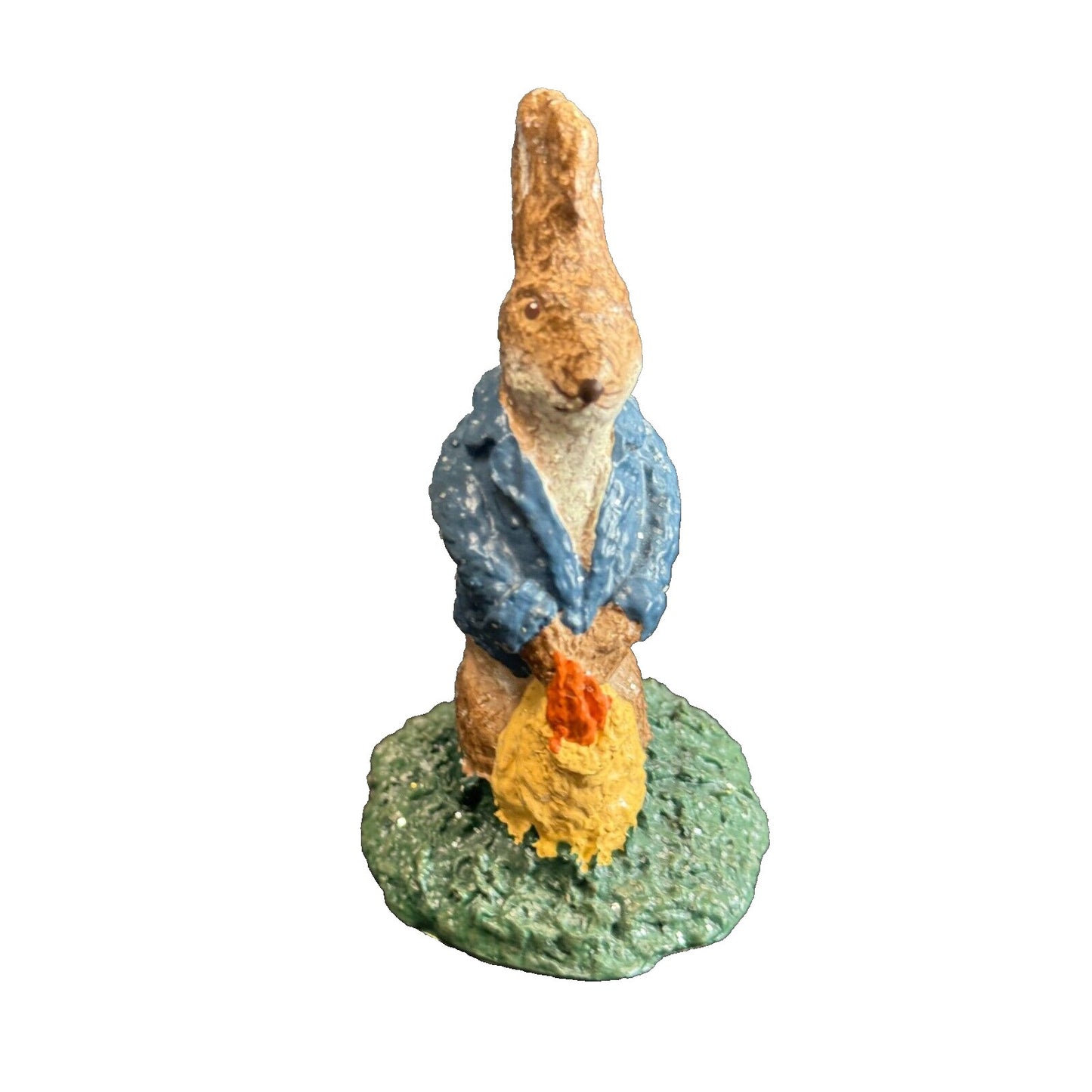 1997 Linda Baldwin Haresnickel Small Bunny Rabbit Easter Figurine 3 3/4" Collectible