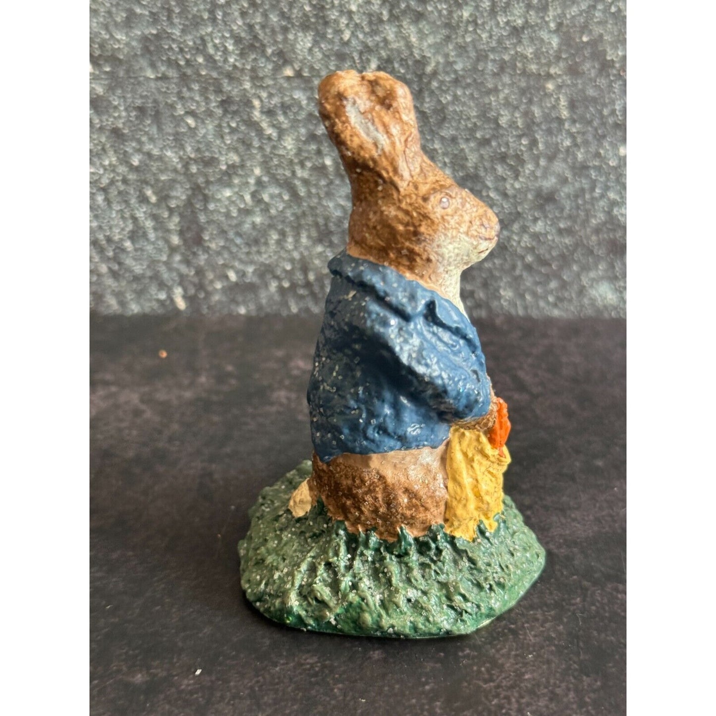 1997 Linda Baldwin Haresnickel Small Bunny Rabbit Easter Figurine 3 3/4" Collectible