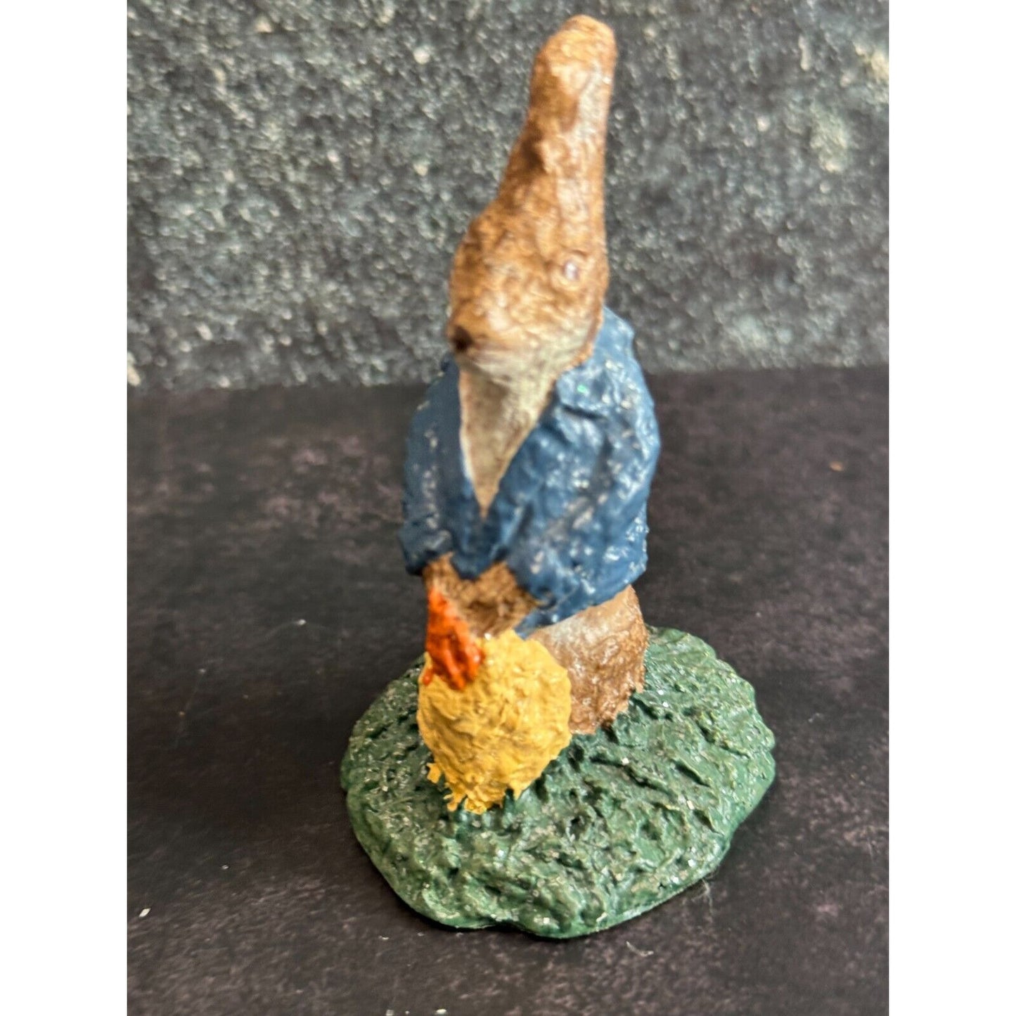 1997 Linda Baldwin Haresnickel Small Bunny Rabbit Easter Figurine 3 3/4" Collectible
