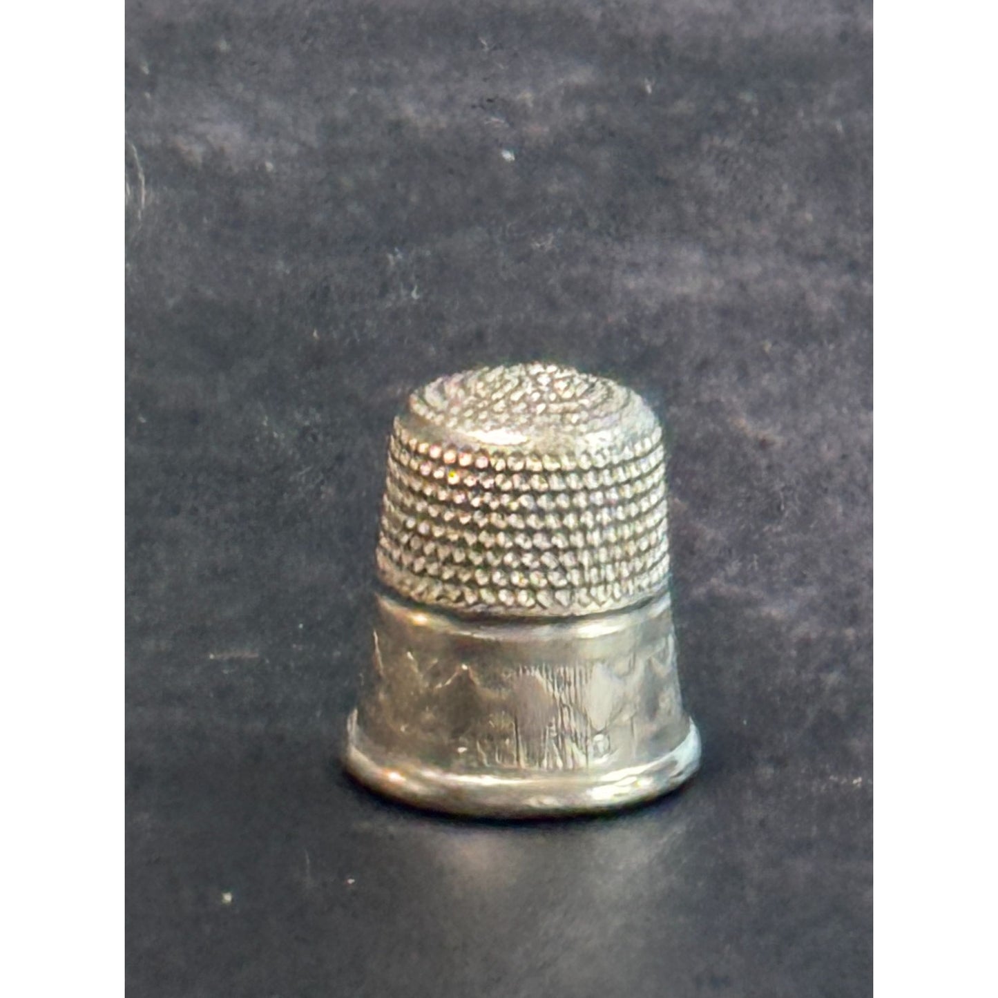 Antique Silver Sewing Thimble Engraved Design Made In England Collectible Vintage