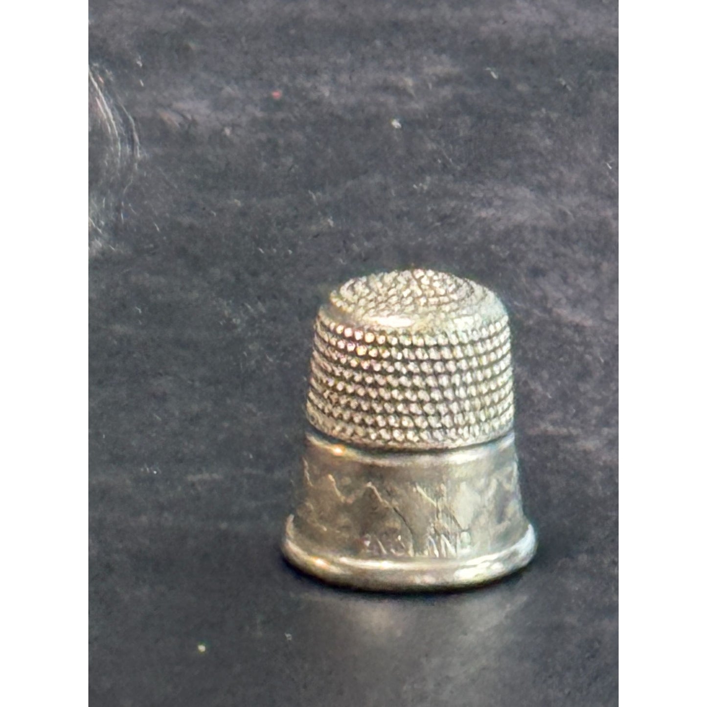 Antique Silver Sewing Thimble Engraved Design Made In England Collectible Vintage