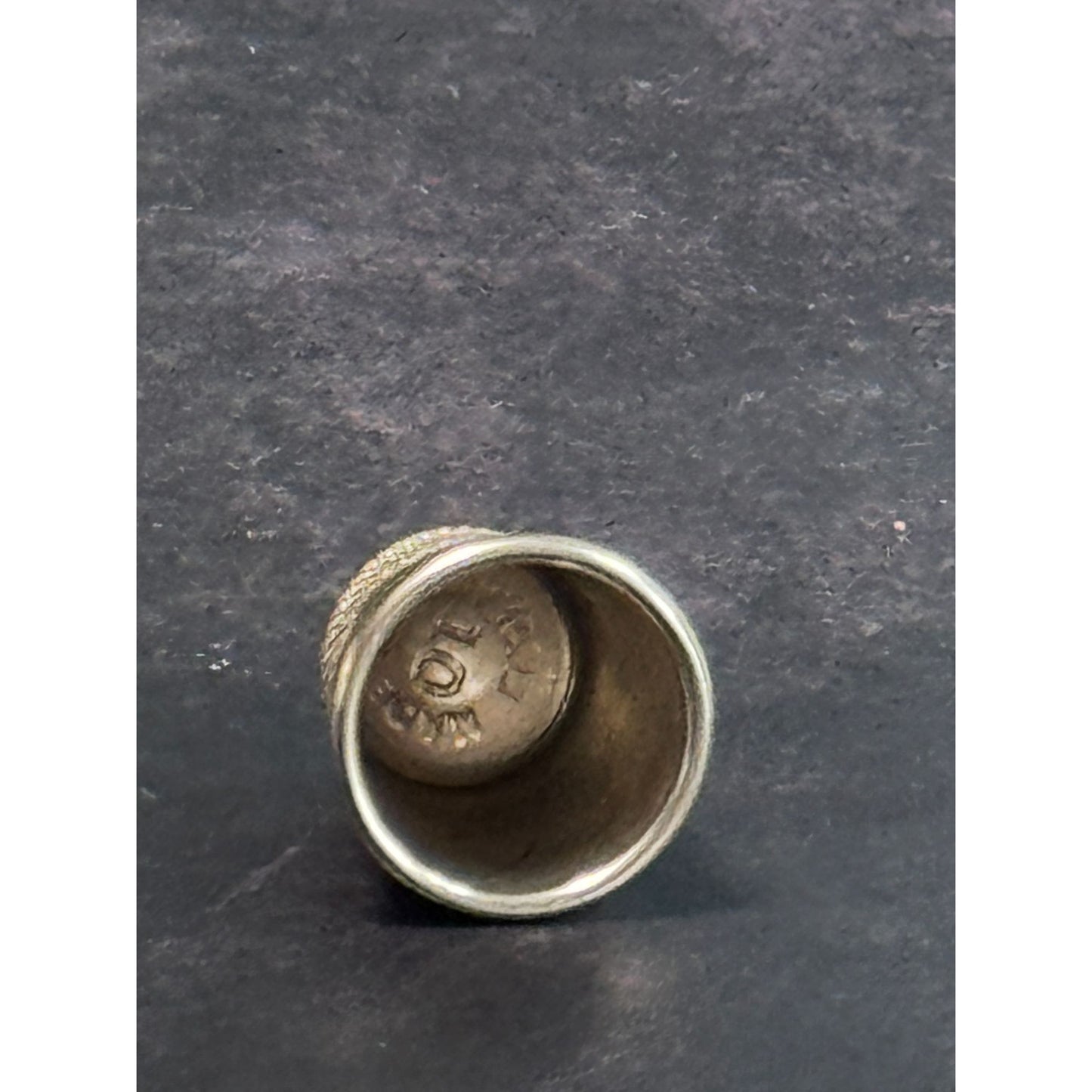 Antique Silver Sewing Thimble Engraved Design Made In England Collectible Vintage
