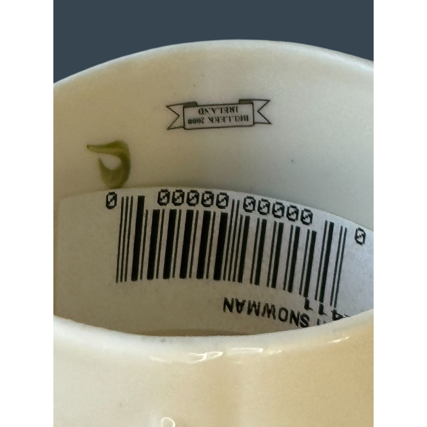 Belleek Angel Bell Ornament White Porcelain Shamrock Green Cord 4.5" Ireland