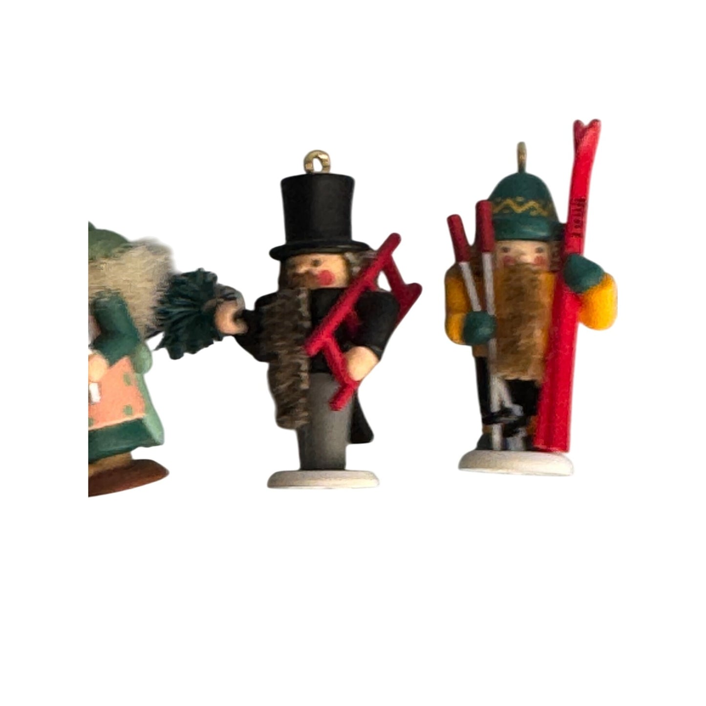 Vintage Miniature Hallmark Nutcracker & Palace Guard Ornaments 1 1/4"