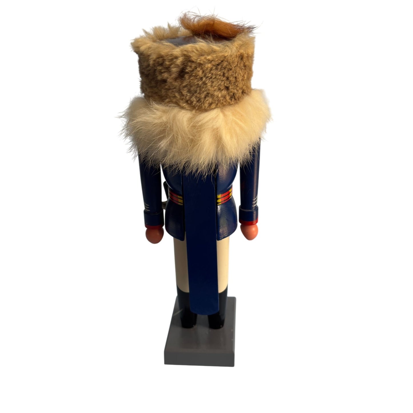 British Hussar Soldier Nutcracker By KWO Erzgebirge Germany 10 1/4" W/Fur Hat