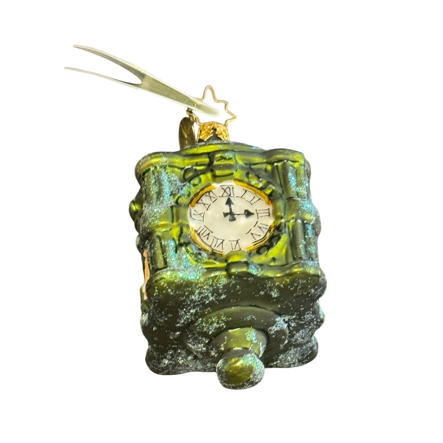 Christopher Radko 2004 Marshall Fields Clock Christmas Ornament W/ Box 3" Tall X 1 3/4"