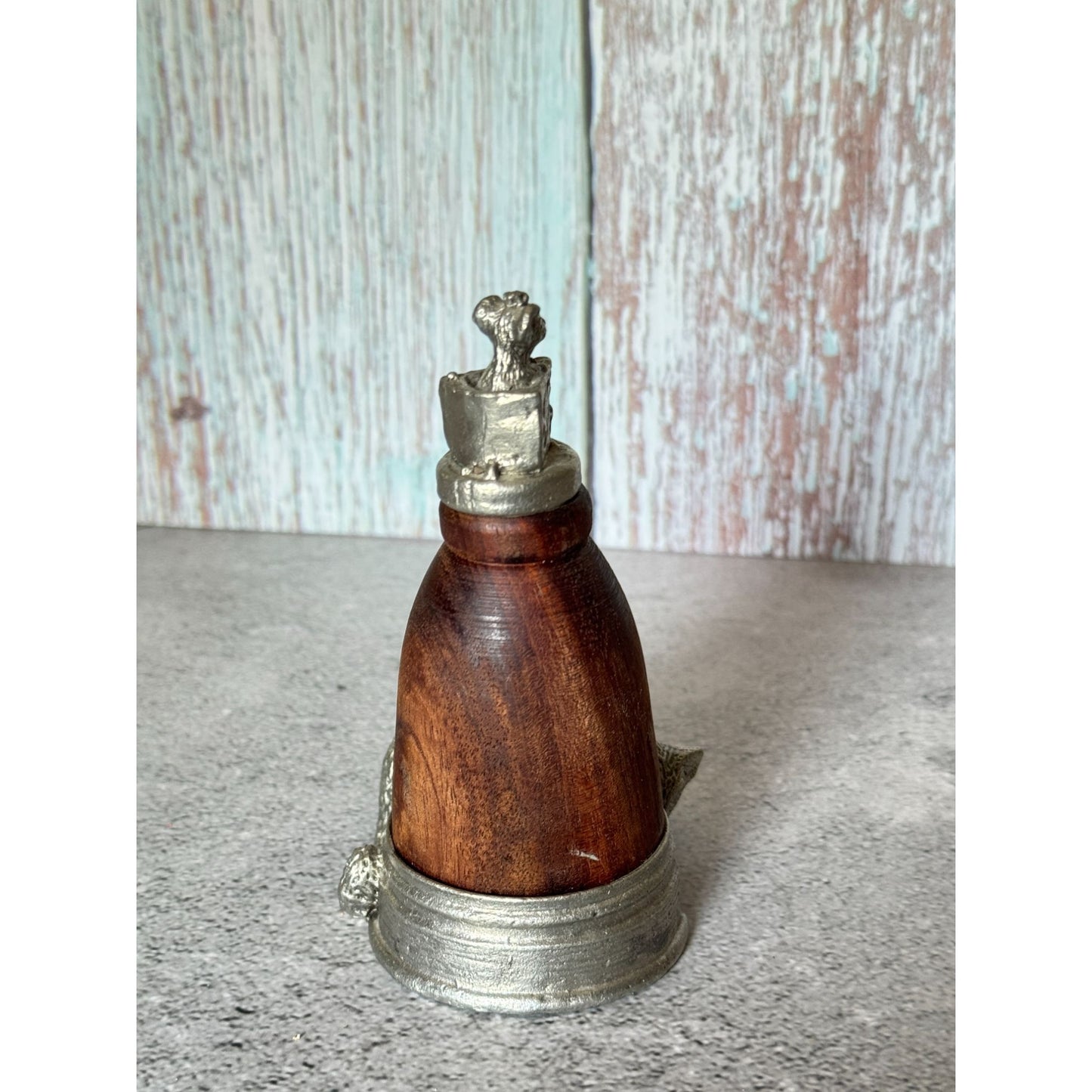 Vintage Kiefer Pewter & Wood Cat & Mouse Cinnamon Diffuser Air Refresher