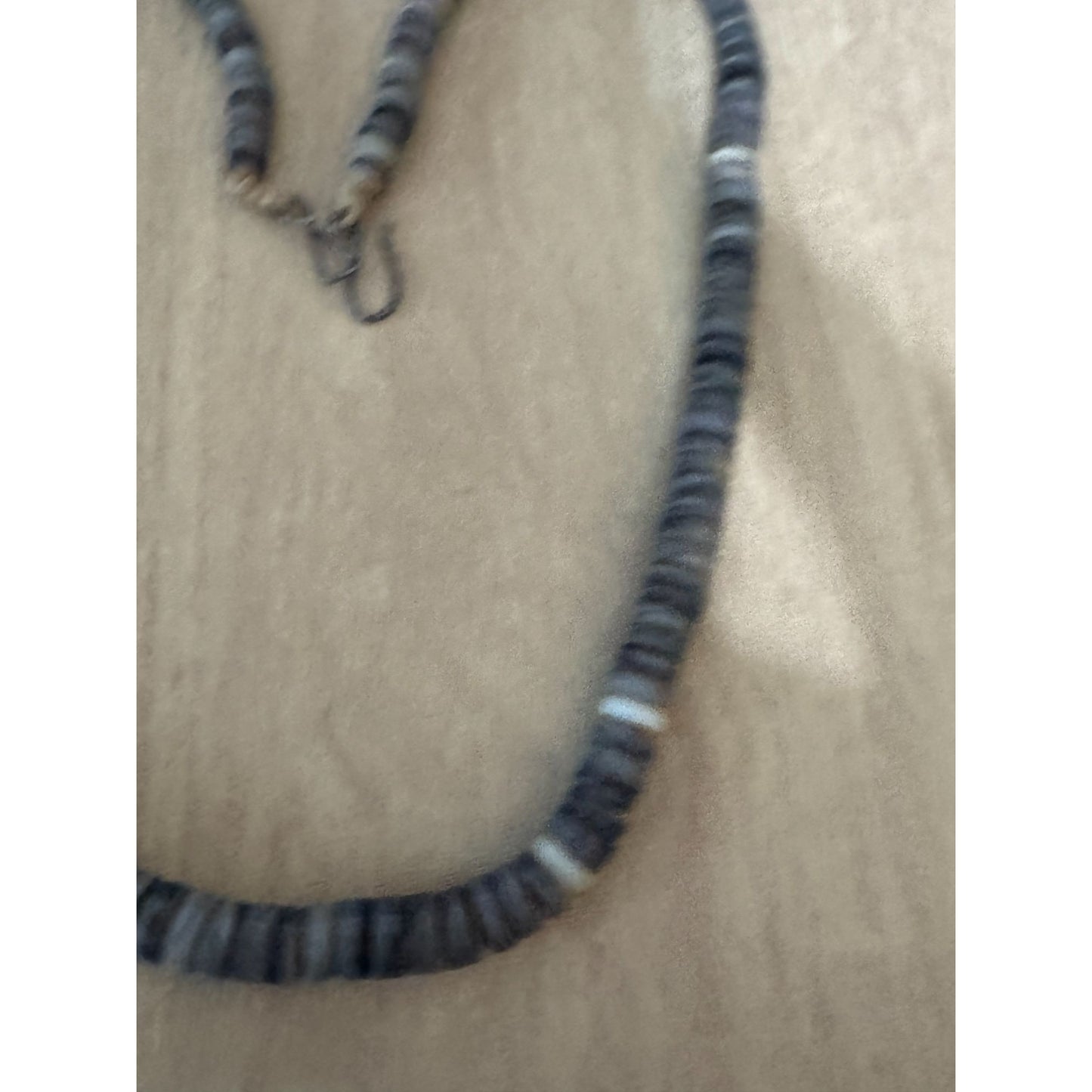 Vintage Hand-Strung Picasso Jasper Southwestern Necklace 18" Metal Hook Clasp