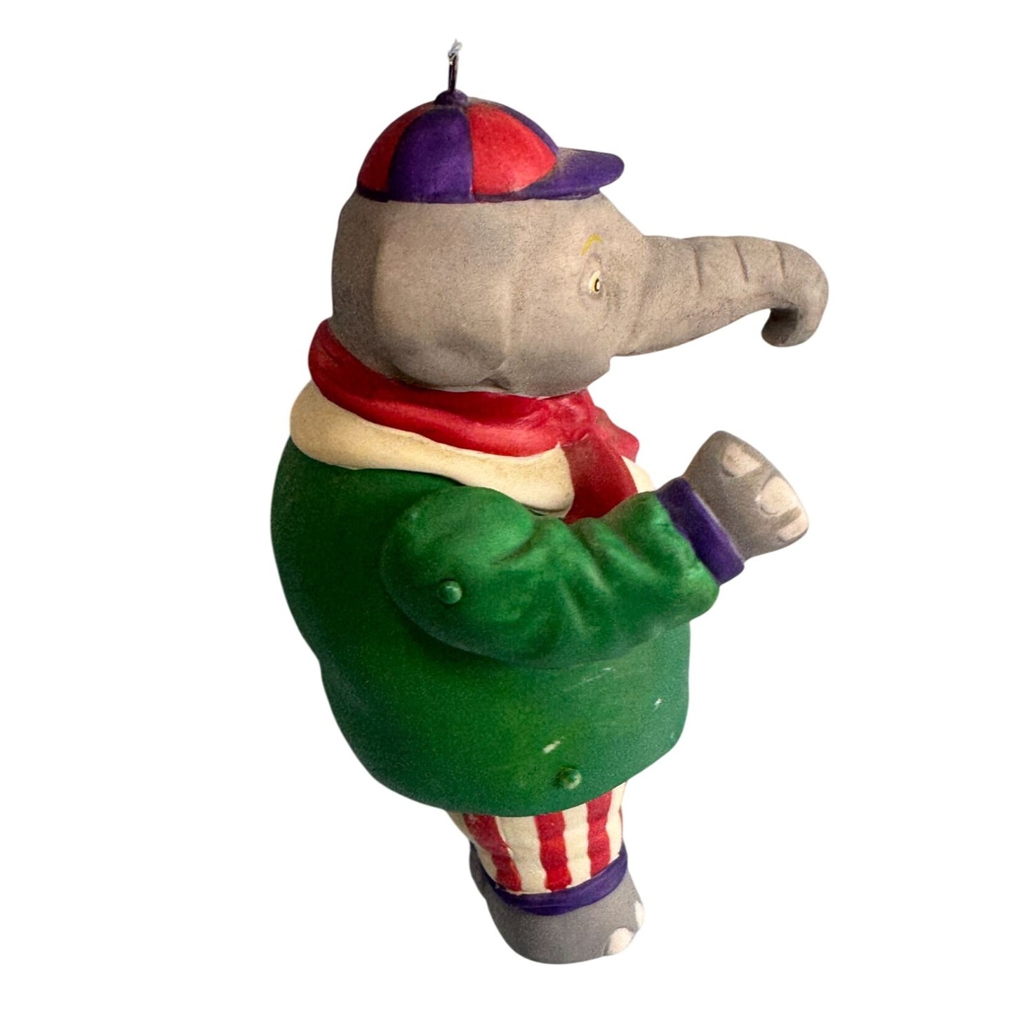 Ceramic Elephant Ornament With Articulated Arms & Legs 5 1/2"