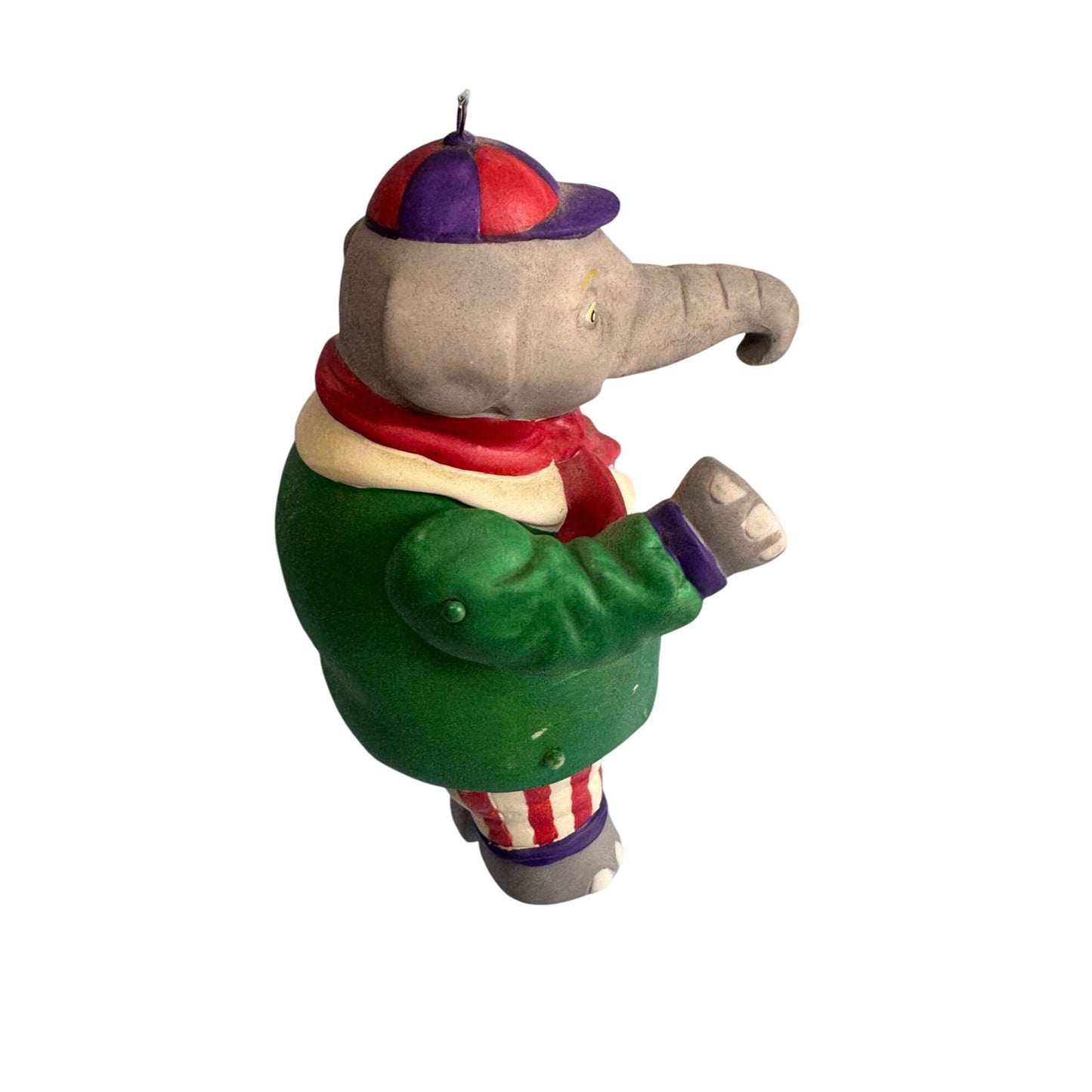 Ceramic Elephant Ornament With Articulated Arms & Legs 5 1/2"