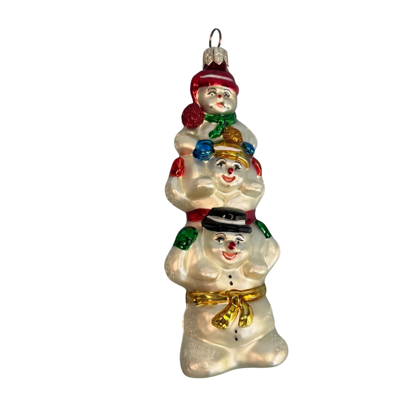 Christopher Radko Snowtem Pole Snowman Ornament 2000 Retired 5 1/2"