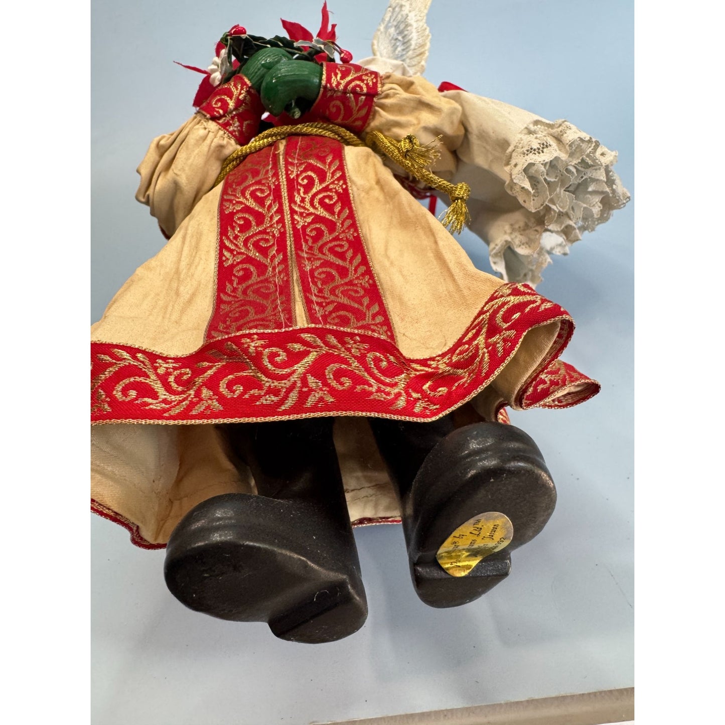 VTG 1992 12" Possible Dreams Clothique "An Angels Kiss" Santa & Angel Christmas Figurine